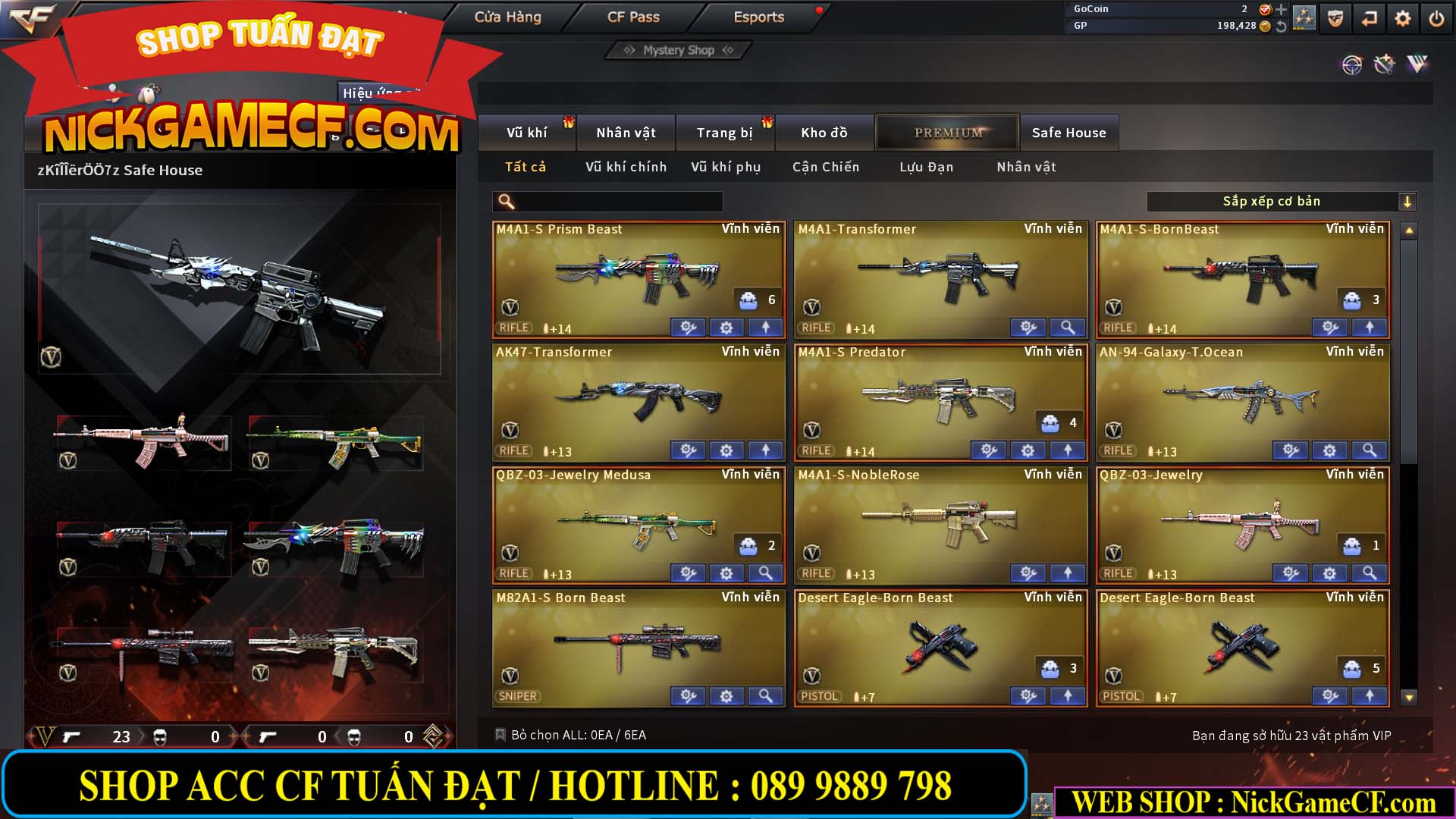 MÃ CF13565 - GIÁ : 2650K - CHIẾN C4 ĐẸP XINH - 25 VIP - VIP3