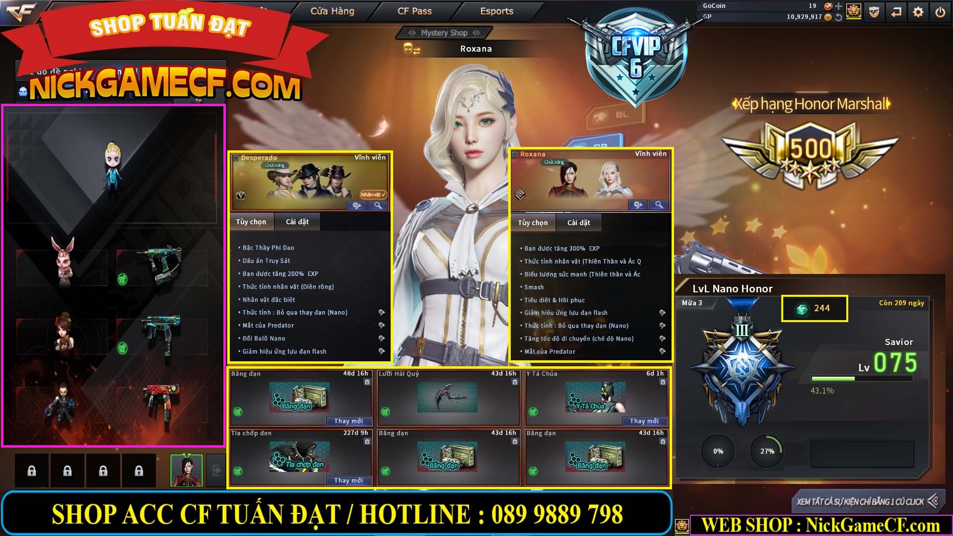 MÃ CF13593 - GIÁ : 6999K - CHIẾN ZOM XINH - C4 ĐẸP - 49 VIP - VIP6