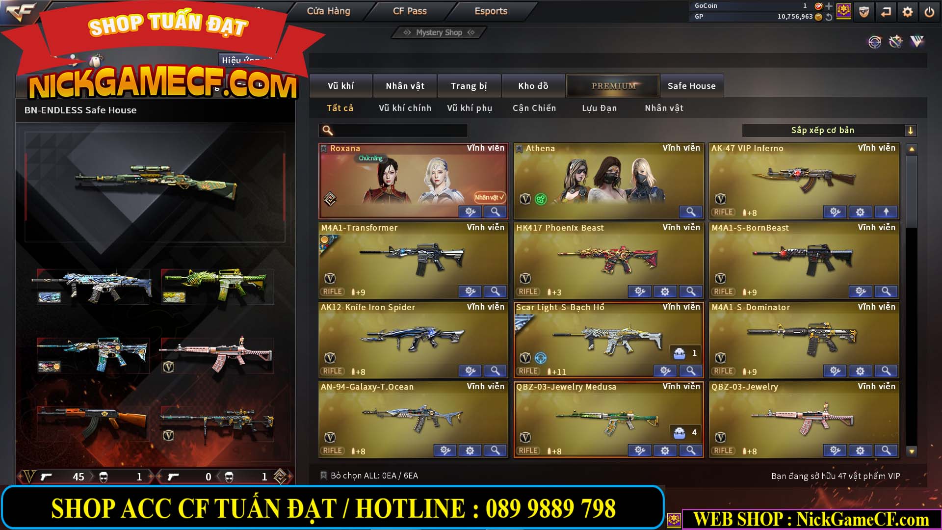 MÃ CF13633 - GIÁ : 5999K - CHIẾN C4 SIÊU ĐẸP - 47 VIP - GẦN VIP6