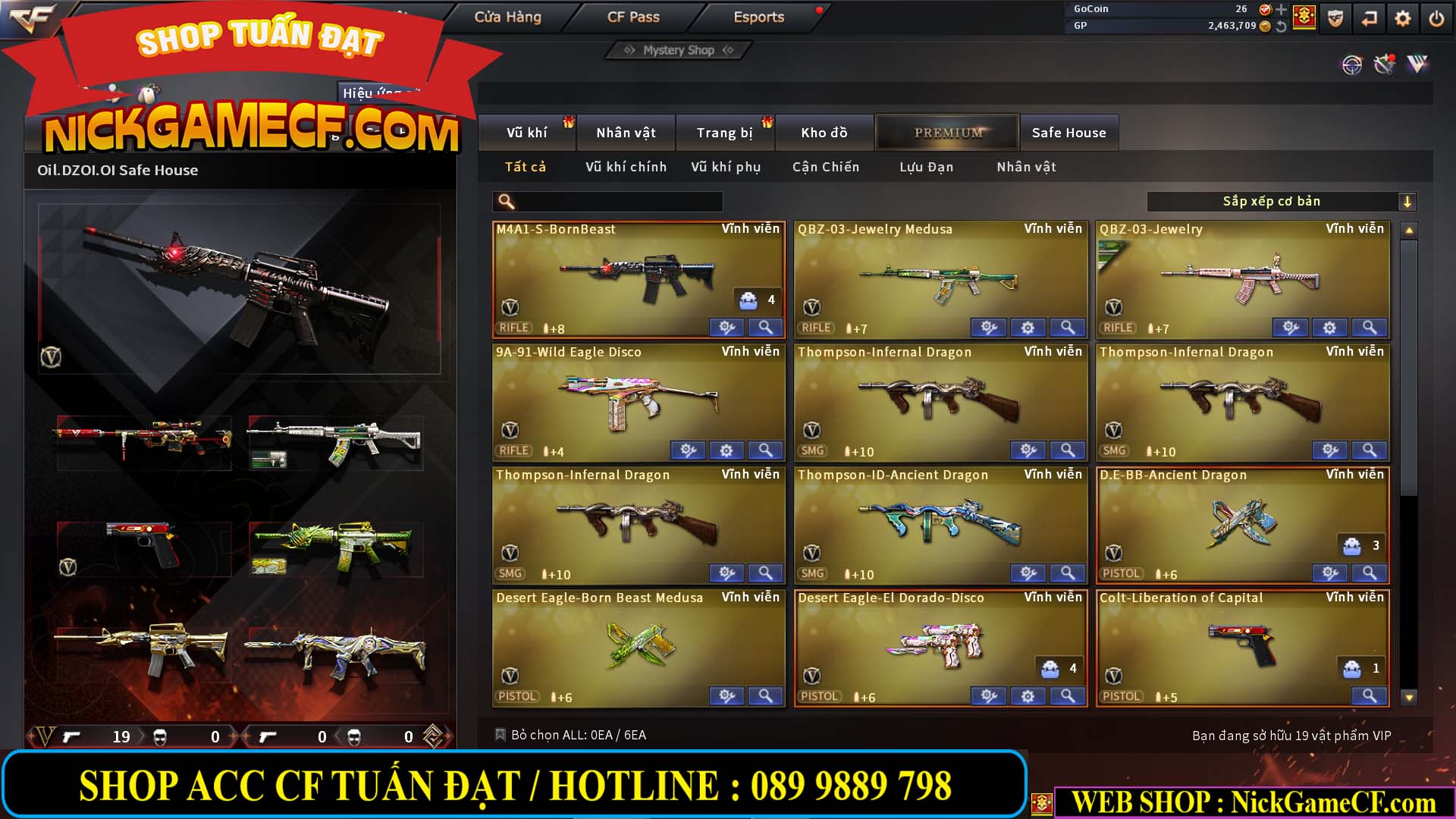 MÃ CF13640 - GIÁ : 2699K - CHIẾN C4 SIÊU XINH - 19 VIP - VIP4 WEB