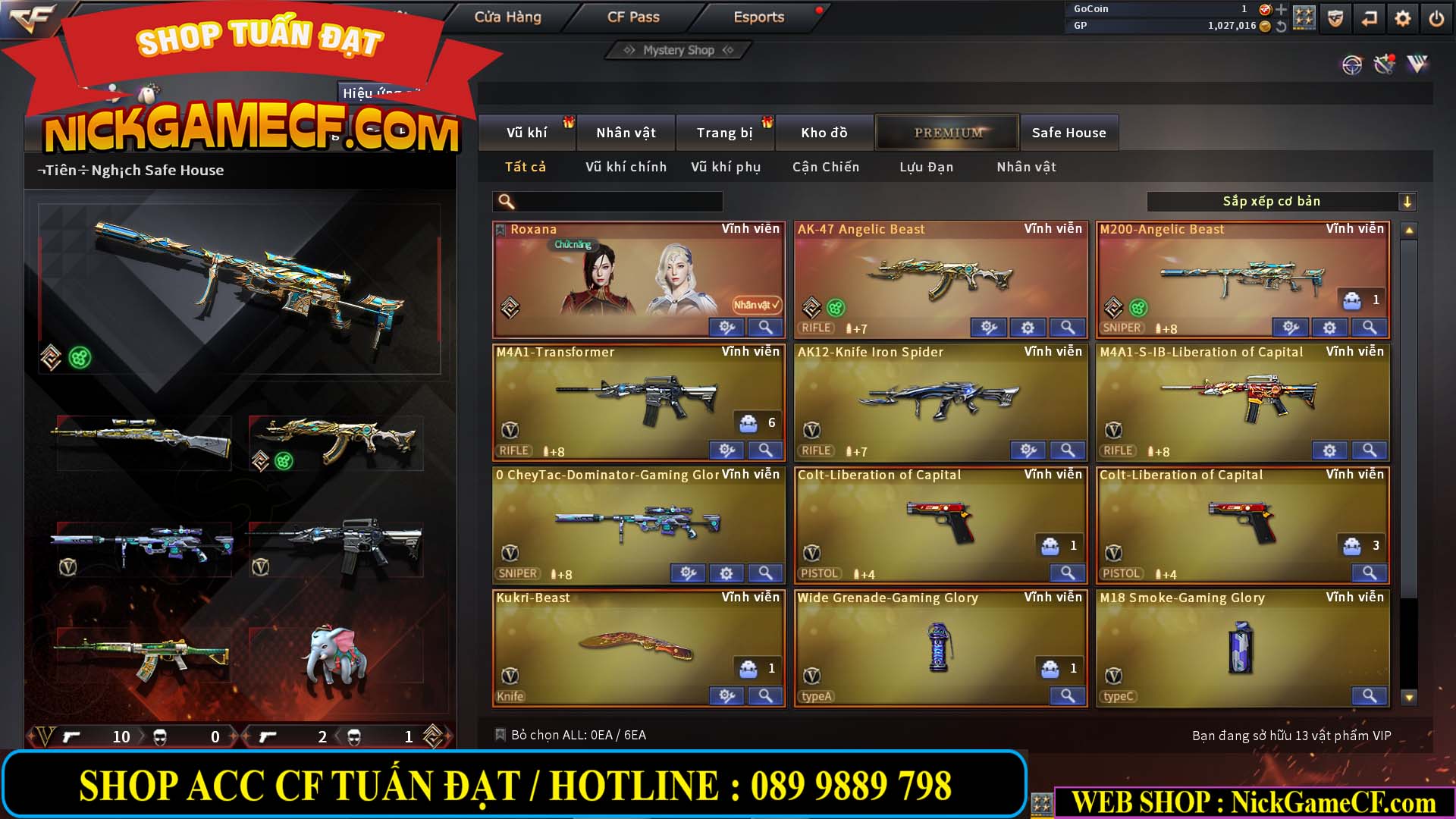 MÃ CF13691 - GIÁ : 3350K - CHIẾN C4 SIÊU XINH - 13 VIP - VIP5