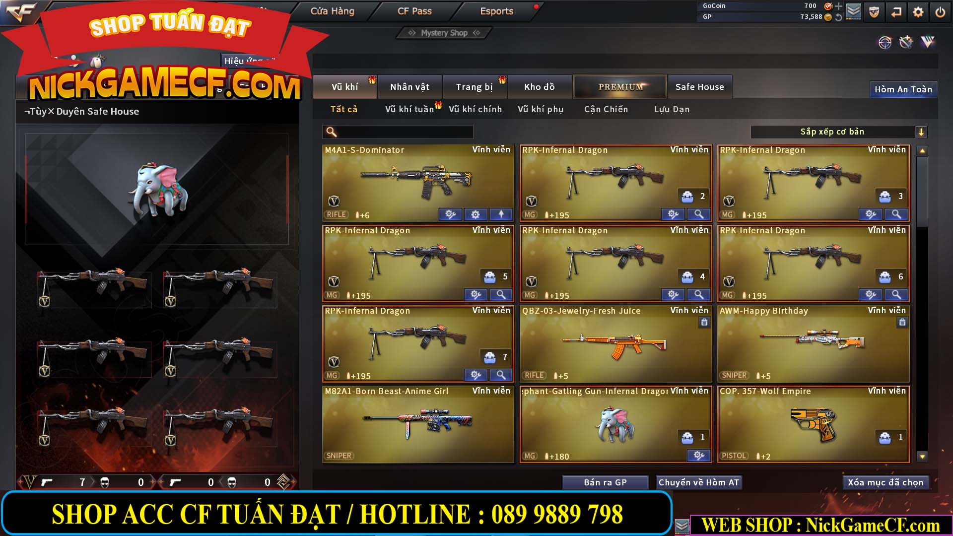MÃ CF13707 - GIÁ : 5850K - ZOM SIÊU THỦ TÂN BINH - GẦN VIP6 WEB