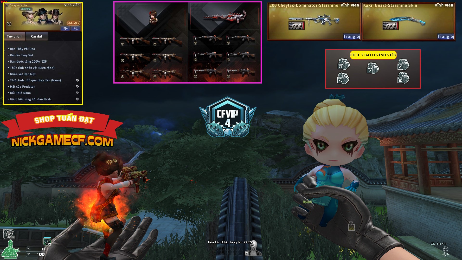 MÃ CF14559 - GIÁ : 6M2 - CHIẾN FULL ZOM ĐẸP - VIP4