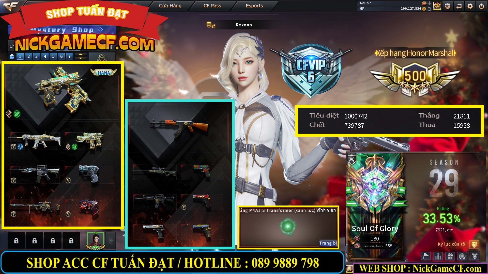 MÃ CF14707 - GIÁ : 8M5 - CHIẾN C4 ĐẸP - ZOM NHẸ - 79 VIP - VIP6