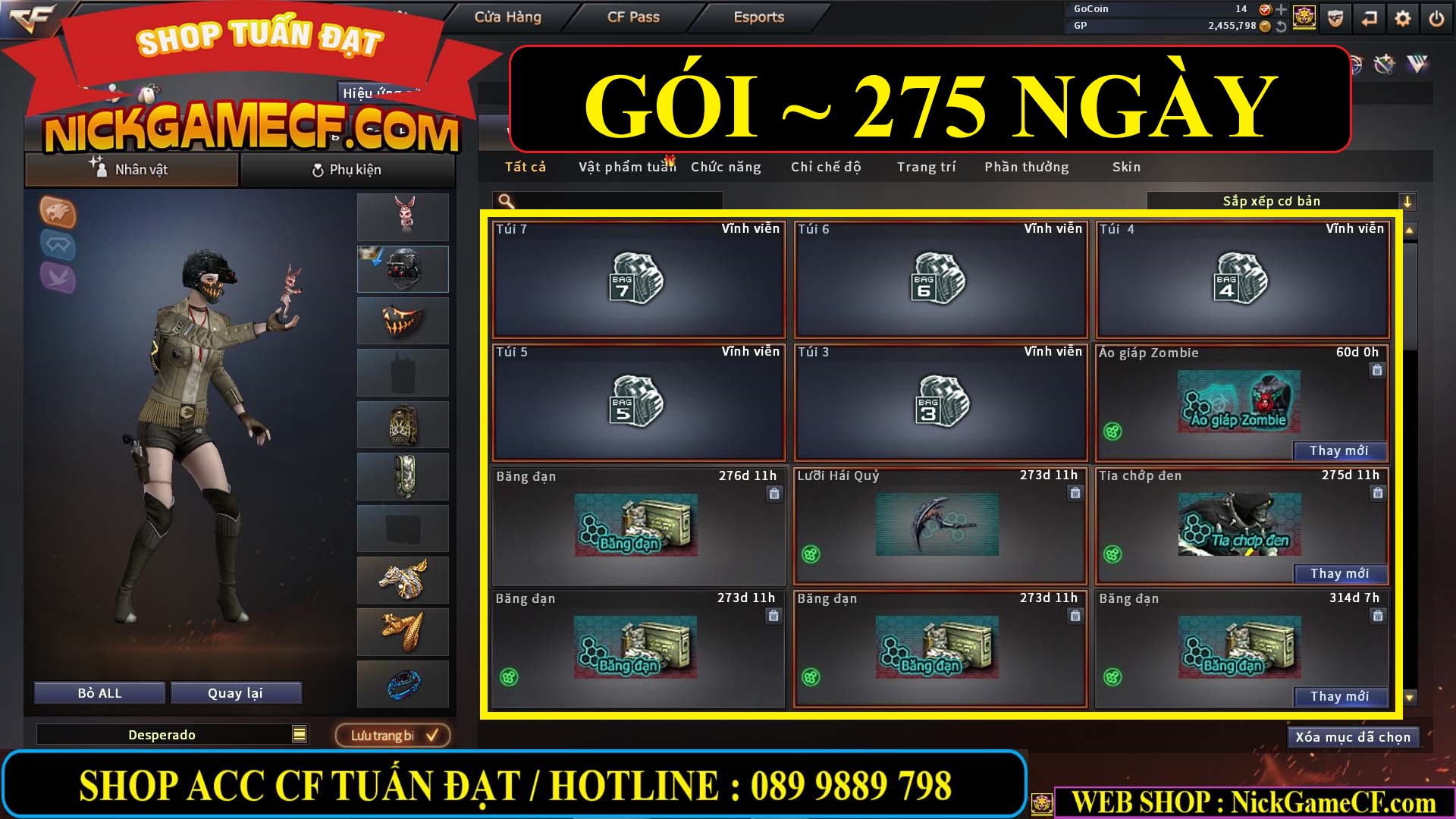 MÃ CF12775 - GIÁ : 7M5 - SIÊU NÉT (ZOM + C4) - 41 VIP - VIP6