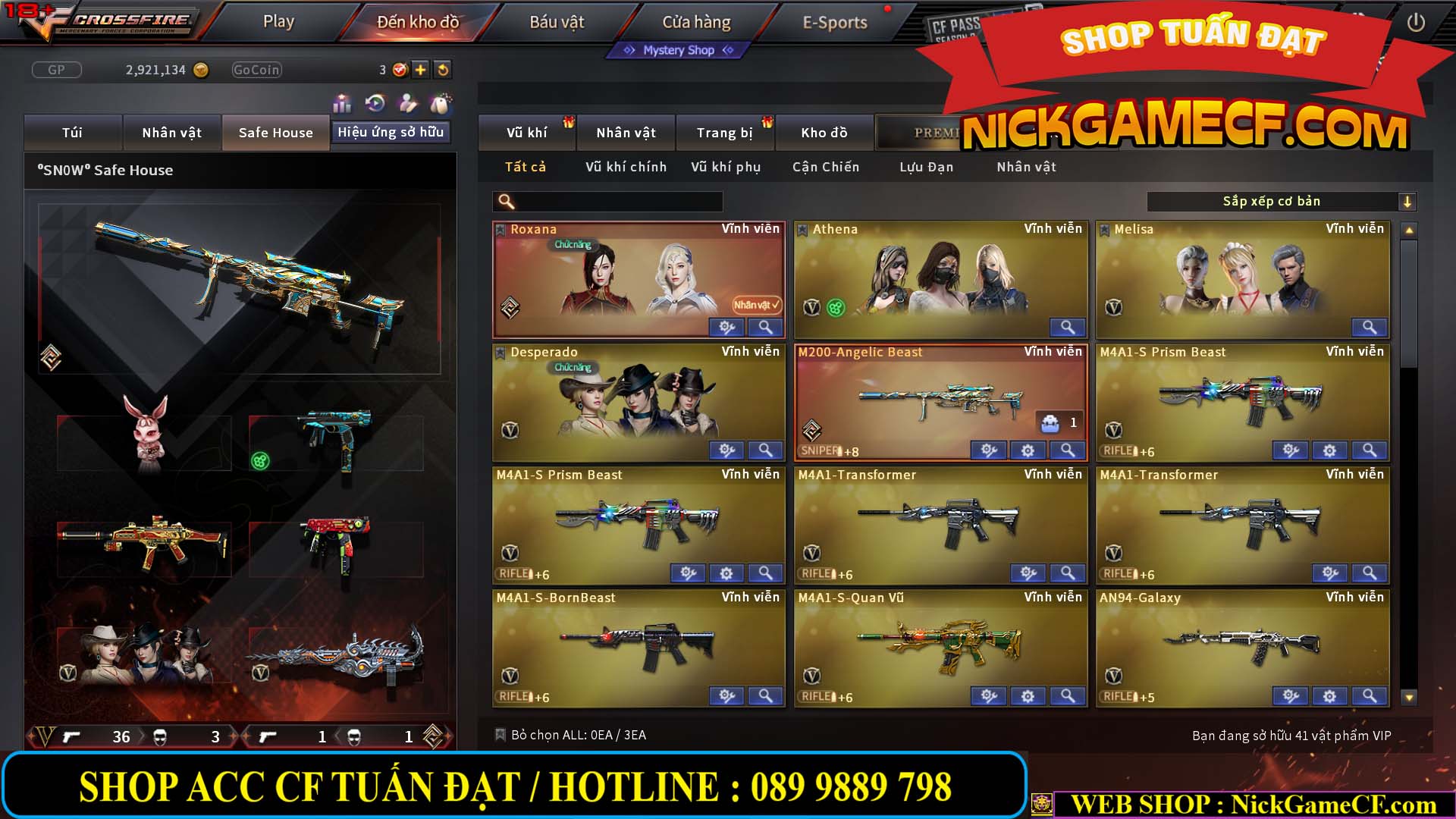 MÃ CF12775 - GIÁ : 7M5 - SIÊU NÉT (ZOM + C4) - 41 VIP - VIP6