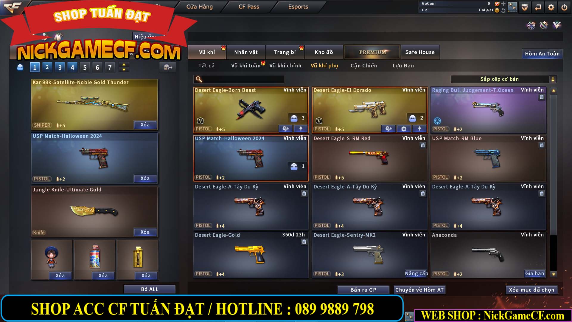 MÃ CF12815 - GIÁ : 3750K - CHIẾN C4 SIÊU HÓT - 9 VIP - VIP5 WEB