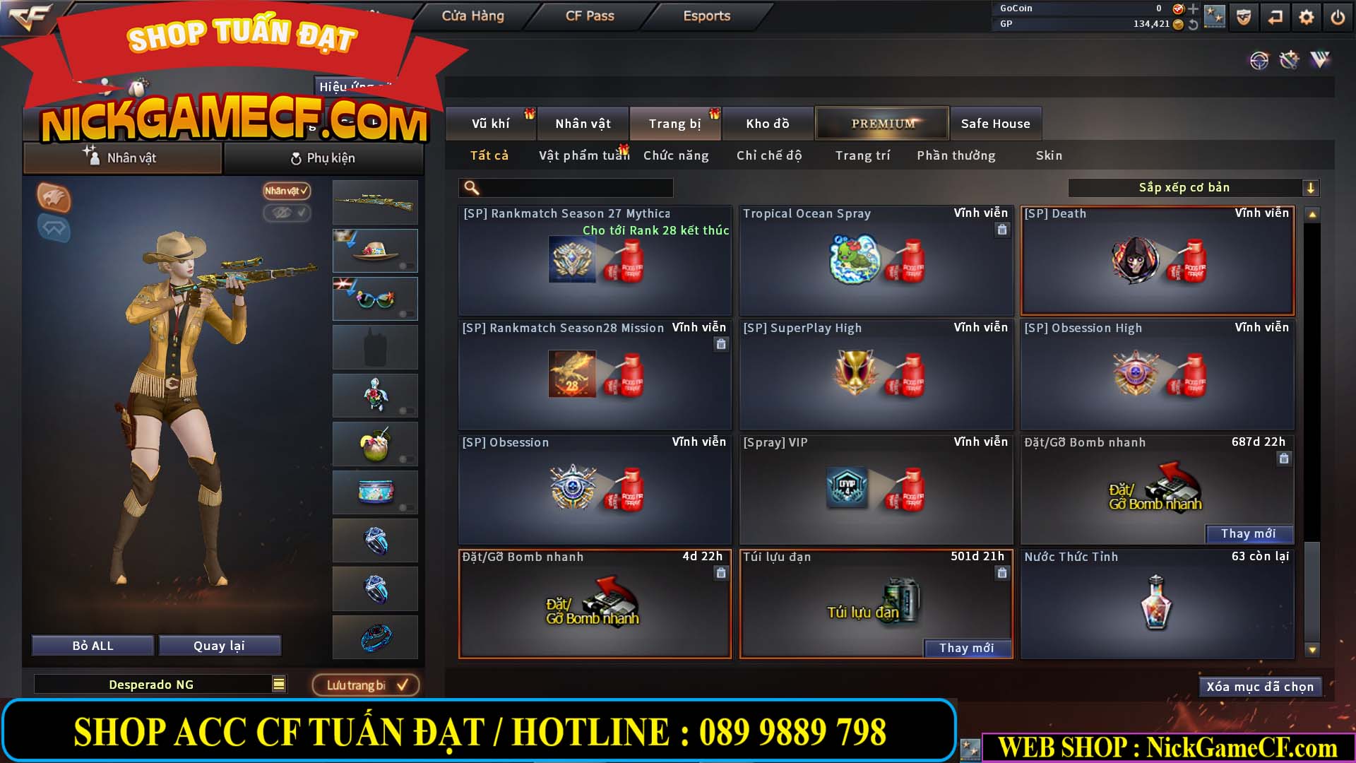MÃ CF12815 - GIÁ : 3750K - CHIẾN C4 SIÊU HÓT - 9 VIP - VIP5 WEB