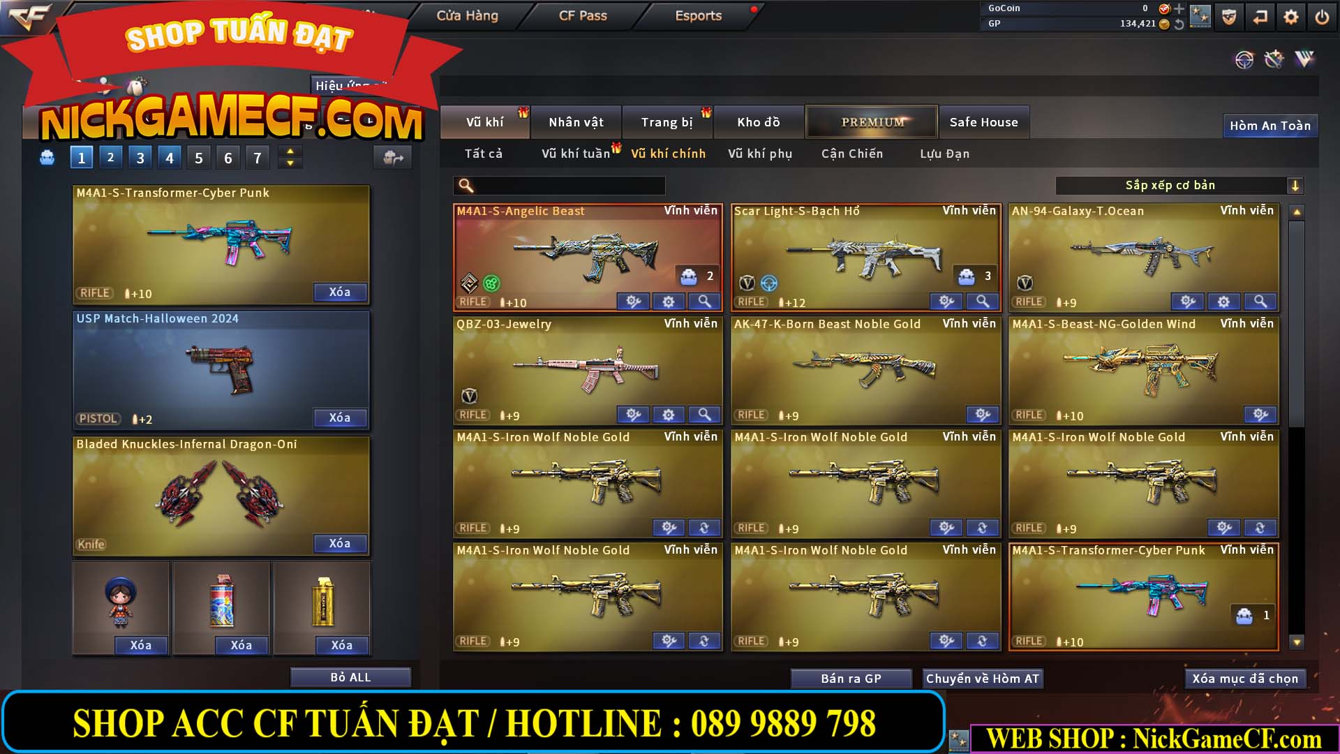 MÃ CF12815 - GIÁ : 3750K - CHIẾN C4 SIÊU HÓT - 9 VIP - VIP5 WEB