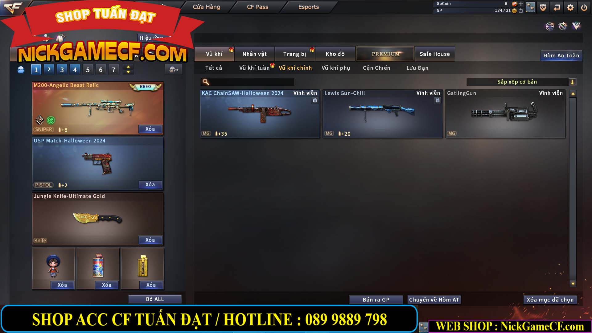 MÃ CF12815 - GIÁ : 3750K - CHIẾN C4 SIÊU HÓT - 9 VIP - VIP5 WEB