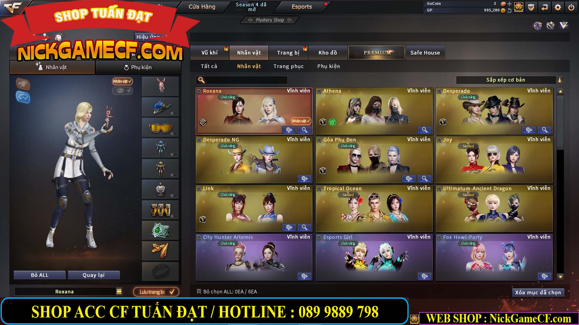 MÃ CF12873 - GIÁ : 9999K - CHIẾN FULL OPTIONS - 78 VIP - VIP6