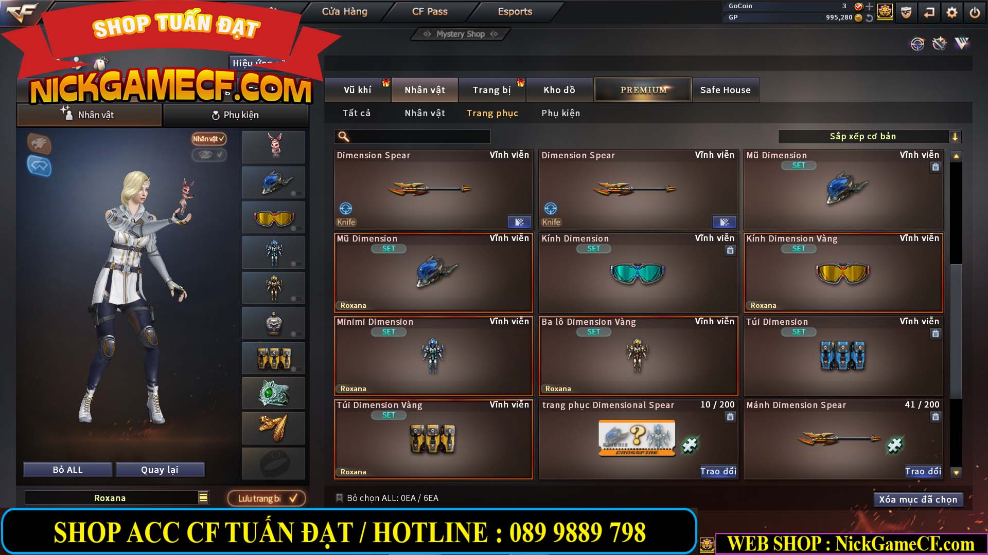 MÃ CF12873 - GIÁ : 9999K - CHIẾN FULL OPTIONS - 78 VIP - VIP6