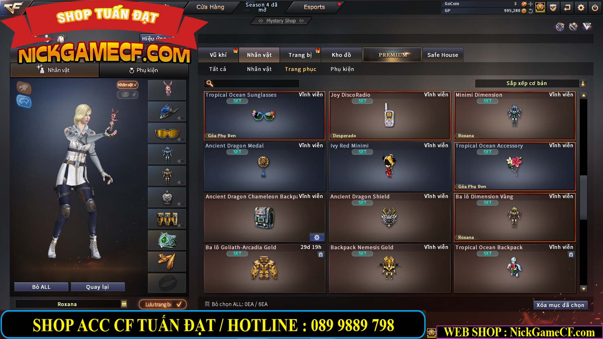 MÃ CF12873 - GIÁ : 9999K - CHIẾN FULL OPTIONS - 78 VIP - VIP6