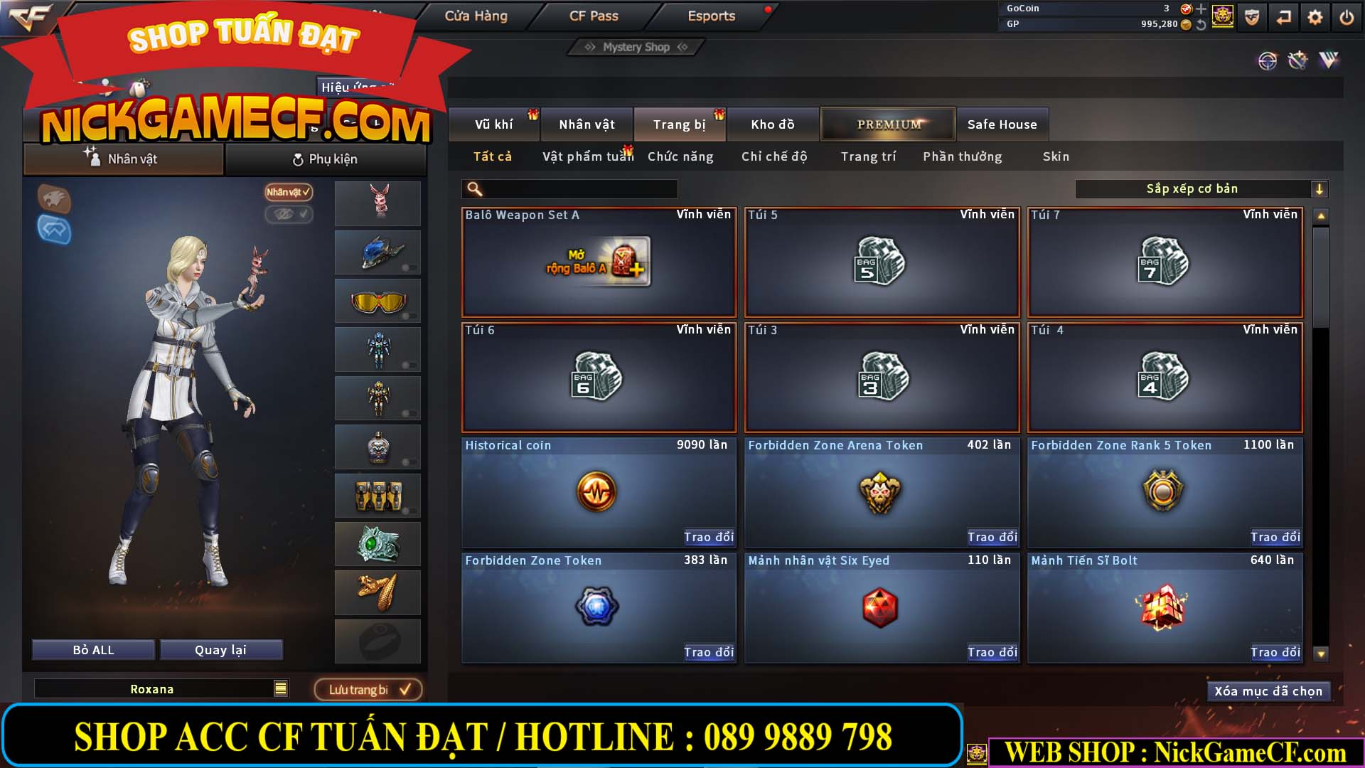 MÃ CF12873 - GIÁ : 9999K - CHIẾN FULL OPTIONS - 78 VIP - VIP6