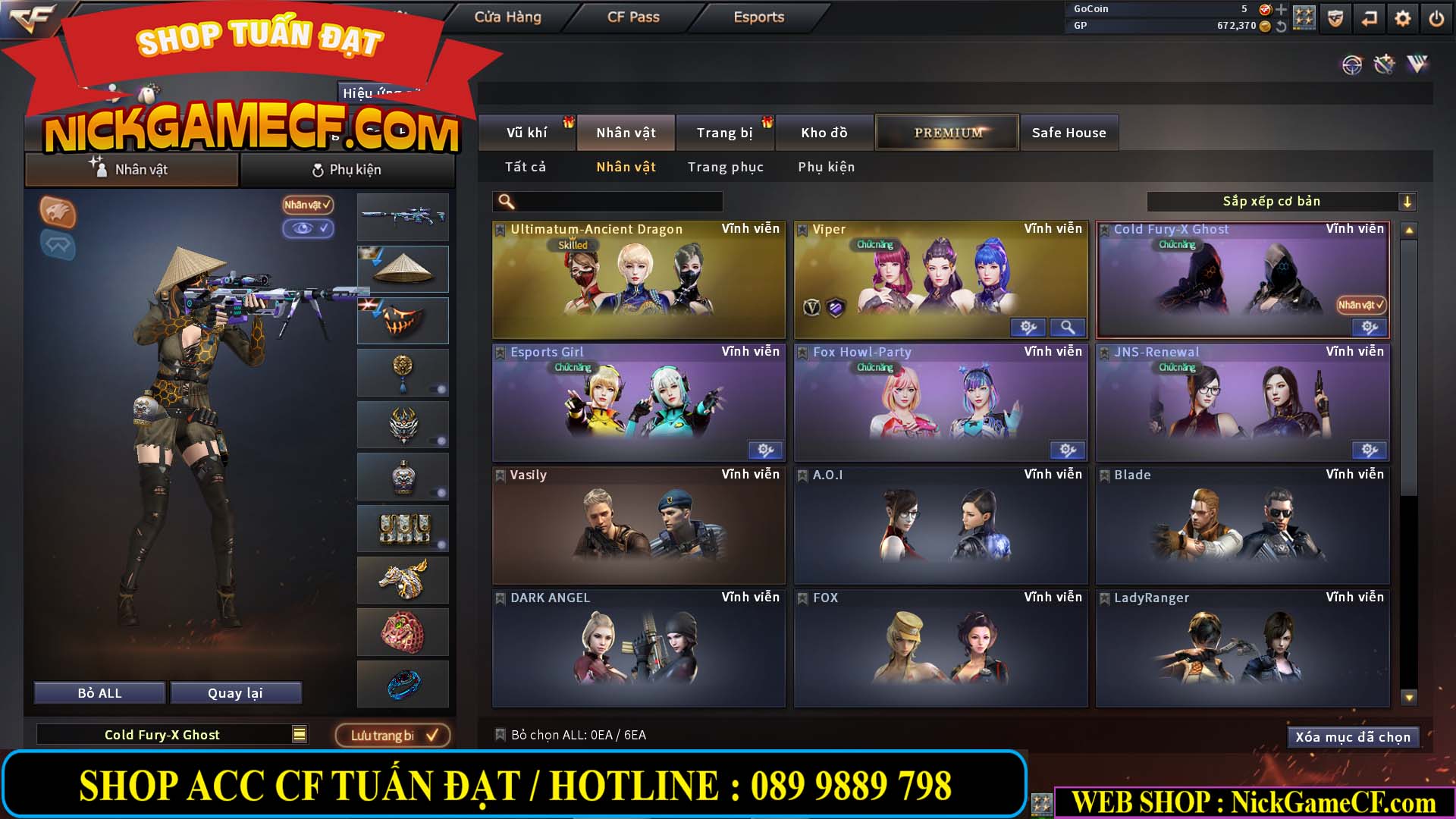 MÃ CF12918 - GIÁ : 4M3 - CHIẾN SNIP ĐẸP - C4 OK - VIP5