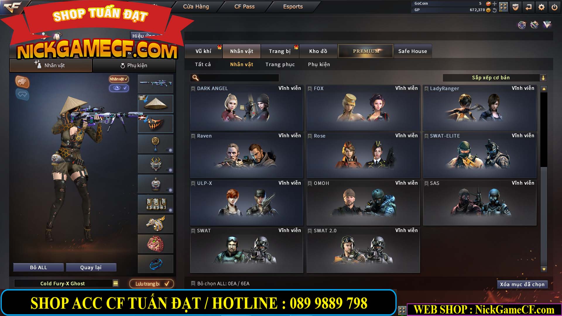 MÃ CF12918 - GIÁ : 4M3 - CHIẾN SNIP ĐẸP - C4 OK - VIP5