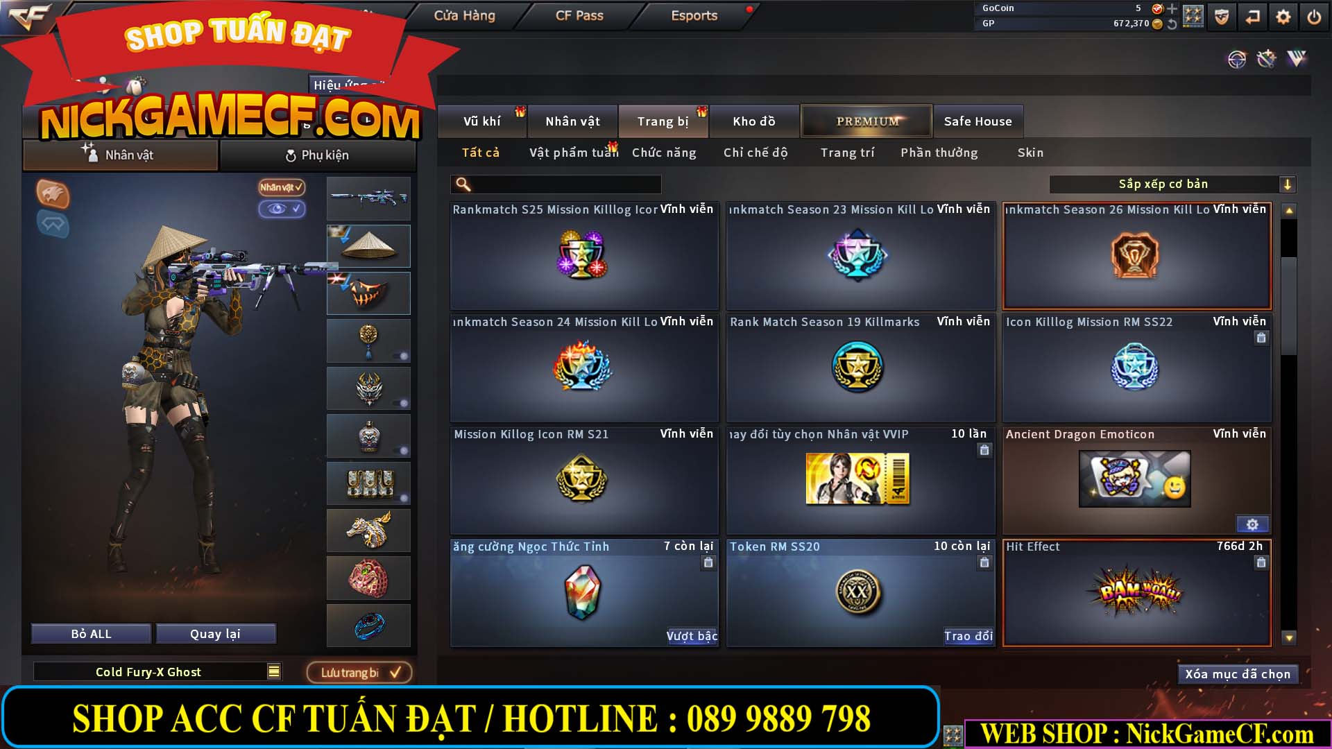 MÃ CF12918 - GIÁ : 4M3 - CHIẾN SNIP ĐẸP - C4 OK - VIP5