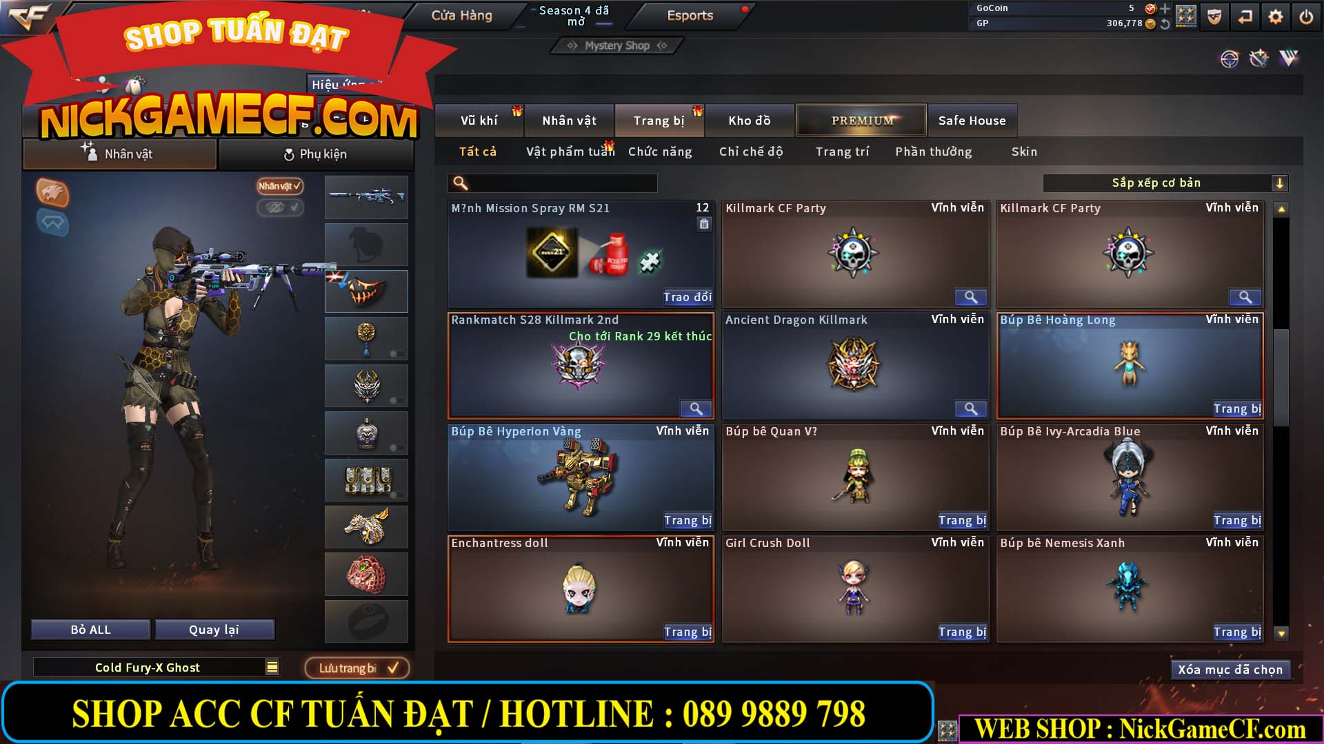 MÃ CF12918 - GIÁ : 4M3 - CHIẾN SNIP ĐẸP - C4 OK - VIP5