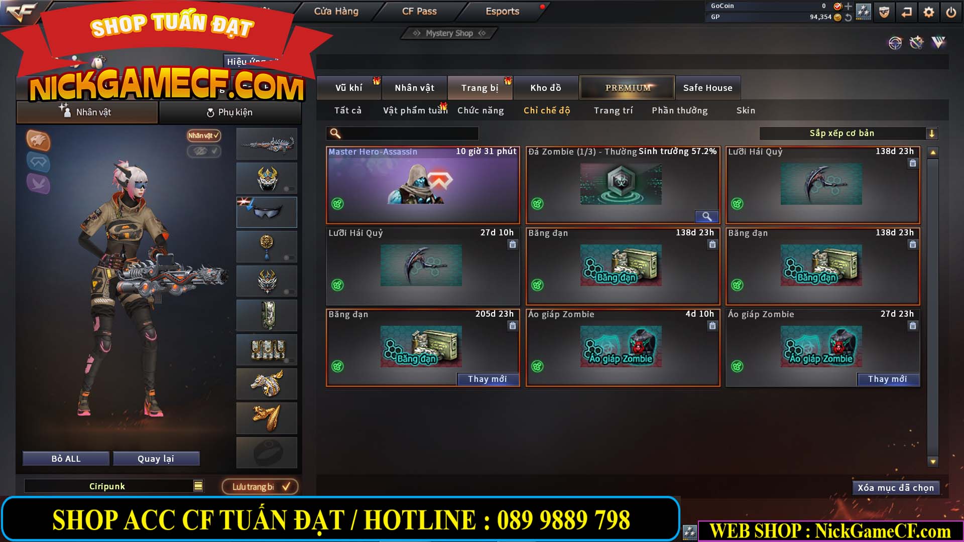 MÃ CF13042 - GIÁ : 2250K - CHIẾN ZOM THỦ NHỎ XINH - 11 VIP - VIP4