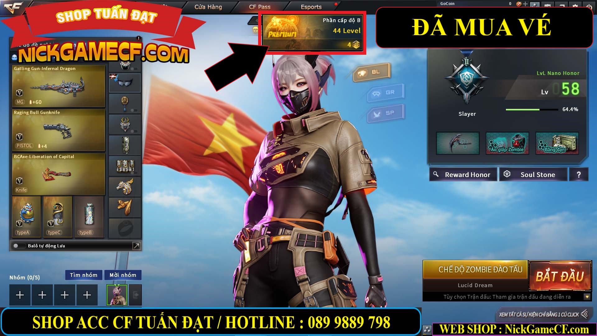MÃ CF13042 - GIÁ : 2250K - CHIẾN ZOM THỦ NHỎ XINH - 11 VIP - VIP4
