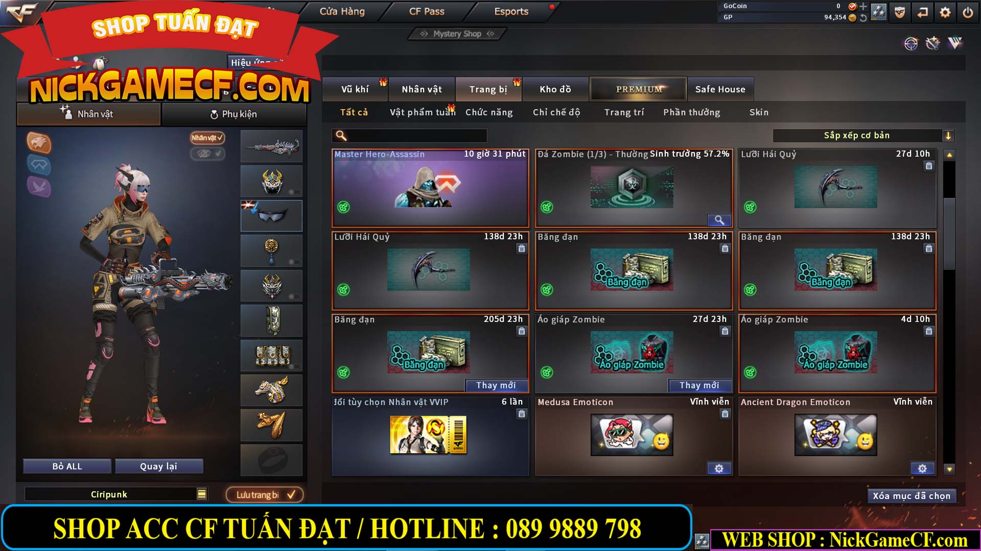 MÃ CF13042 - GIÁ : 2250K - CHIẾN ZOM THỦ NHỎ XINH - 11 VIP - VIP4