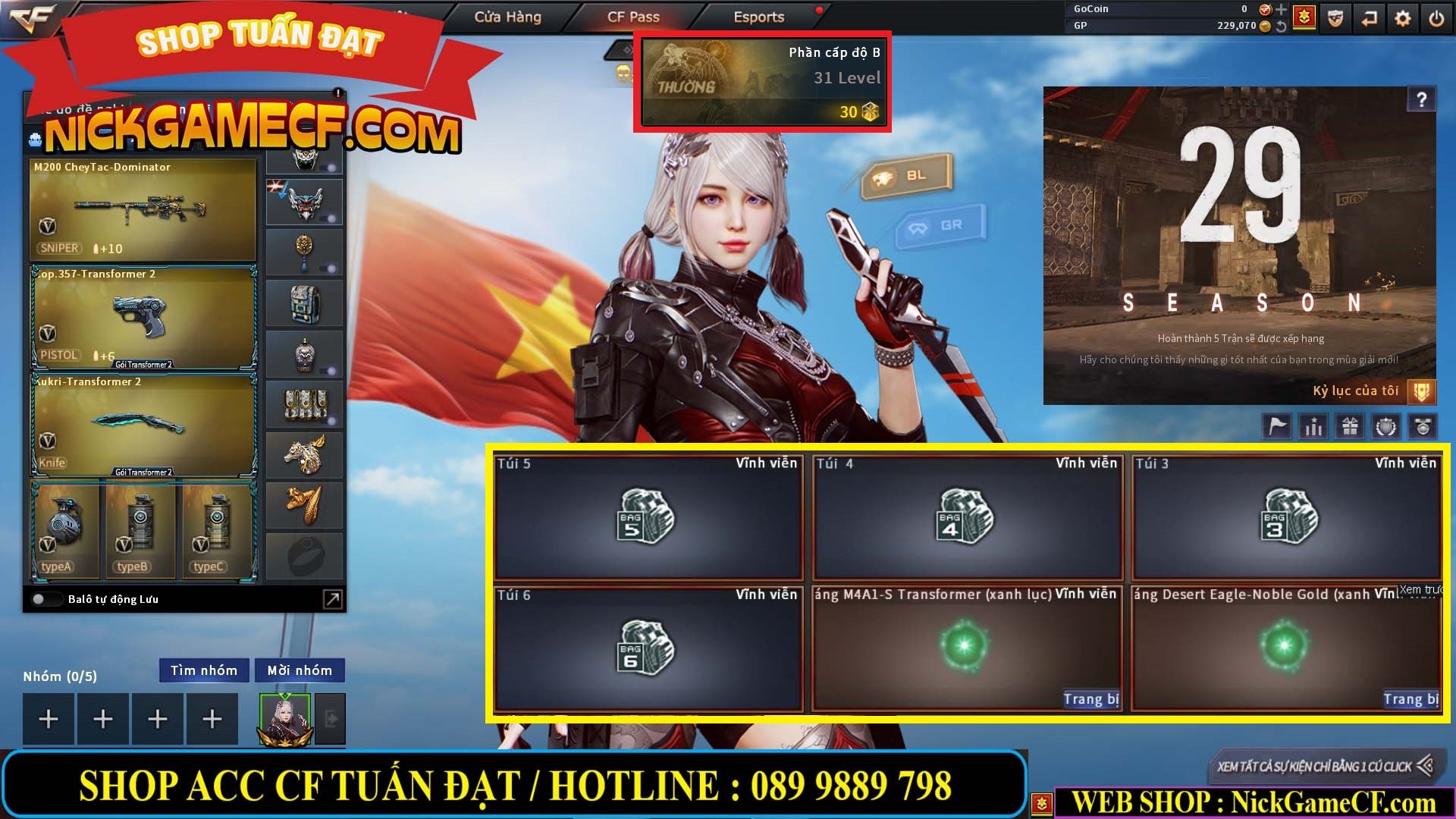 MÃ CF13080 - GIÁ : 3850K - CHIẾN C4 NÉT - 26 VIP - VIP5