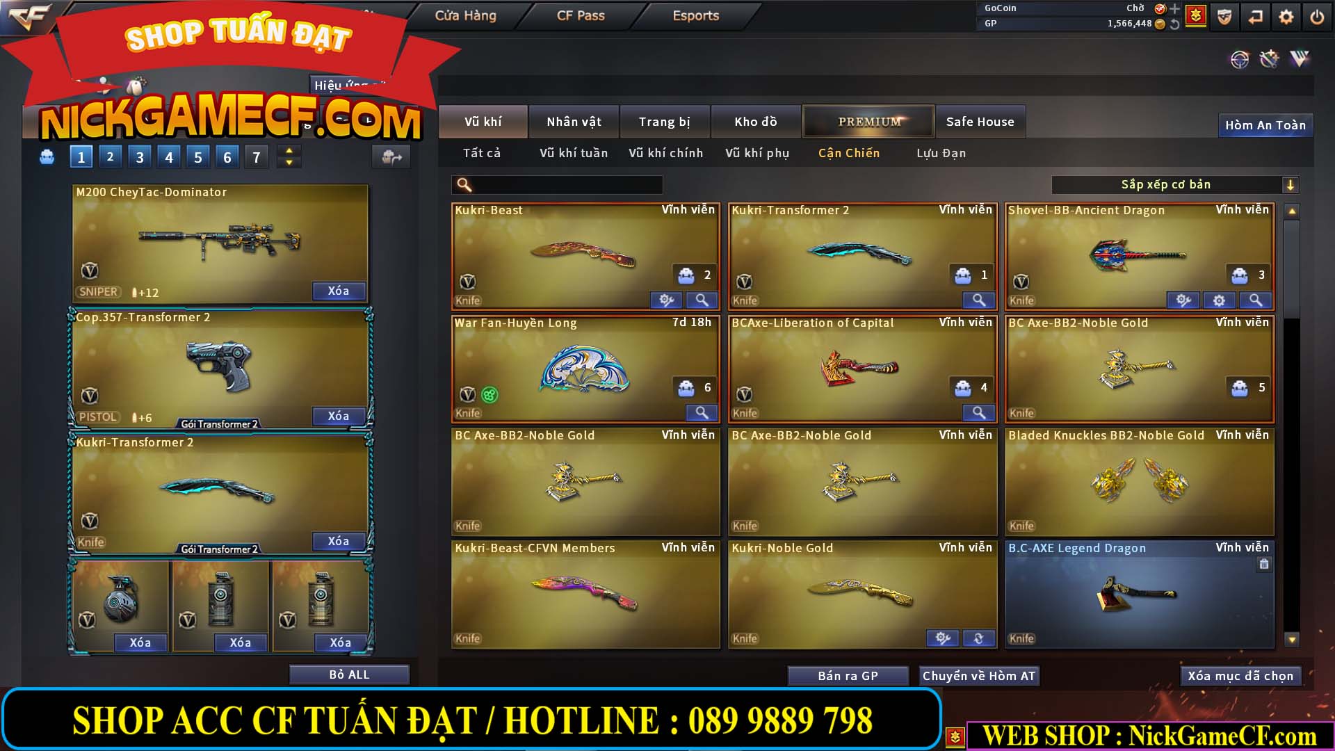 MÃ CF13080 - GIÁ : 3850K - CHIẾN C4 NÉT - 26 VIP - VIP5