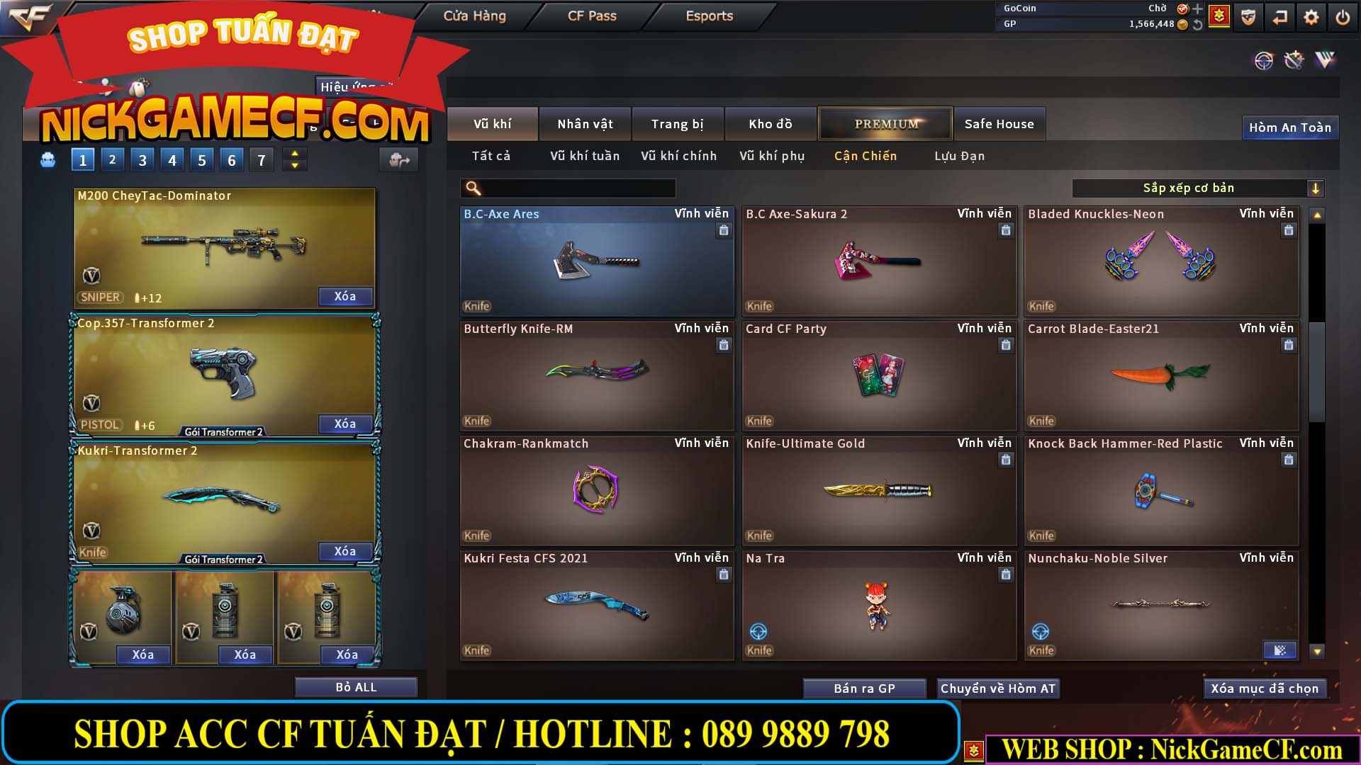 MÃ CF13080 - GIÁ : 3850K - CHIẾN C4 NÉT - 26 VIP - VIP5