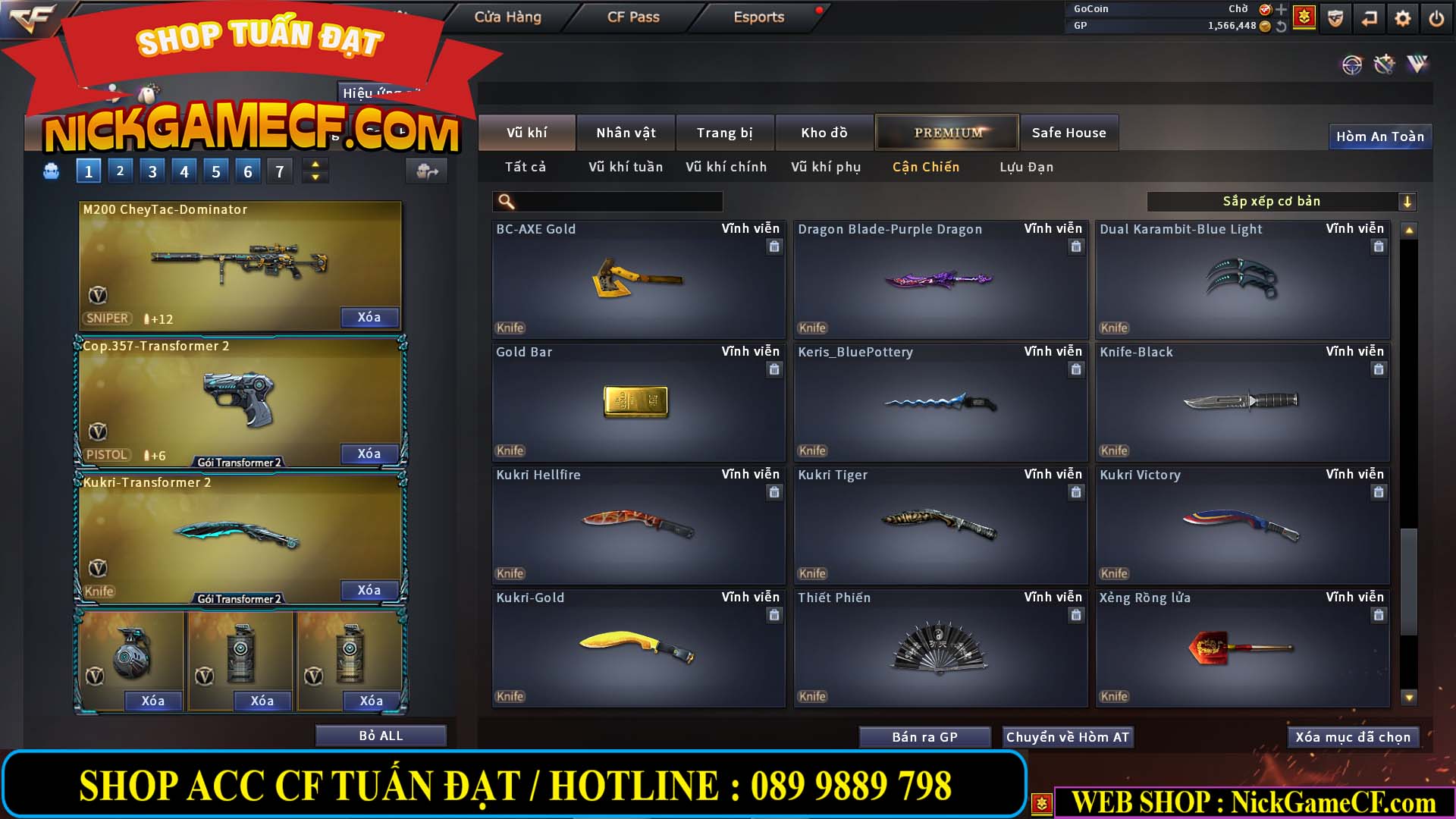 MÃ CF13080 - GIÁ : 3850K - CHIẾN C4 NÉT - 26 VIP - VIP5