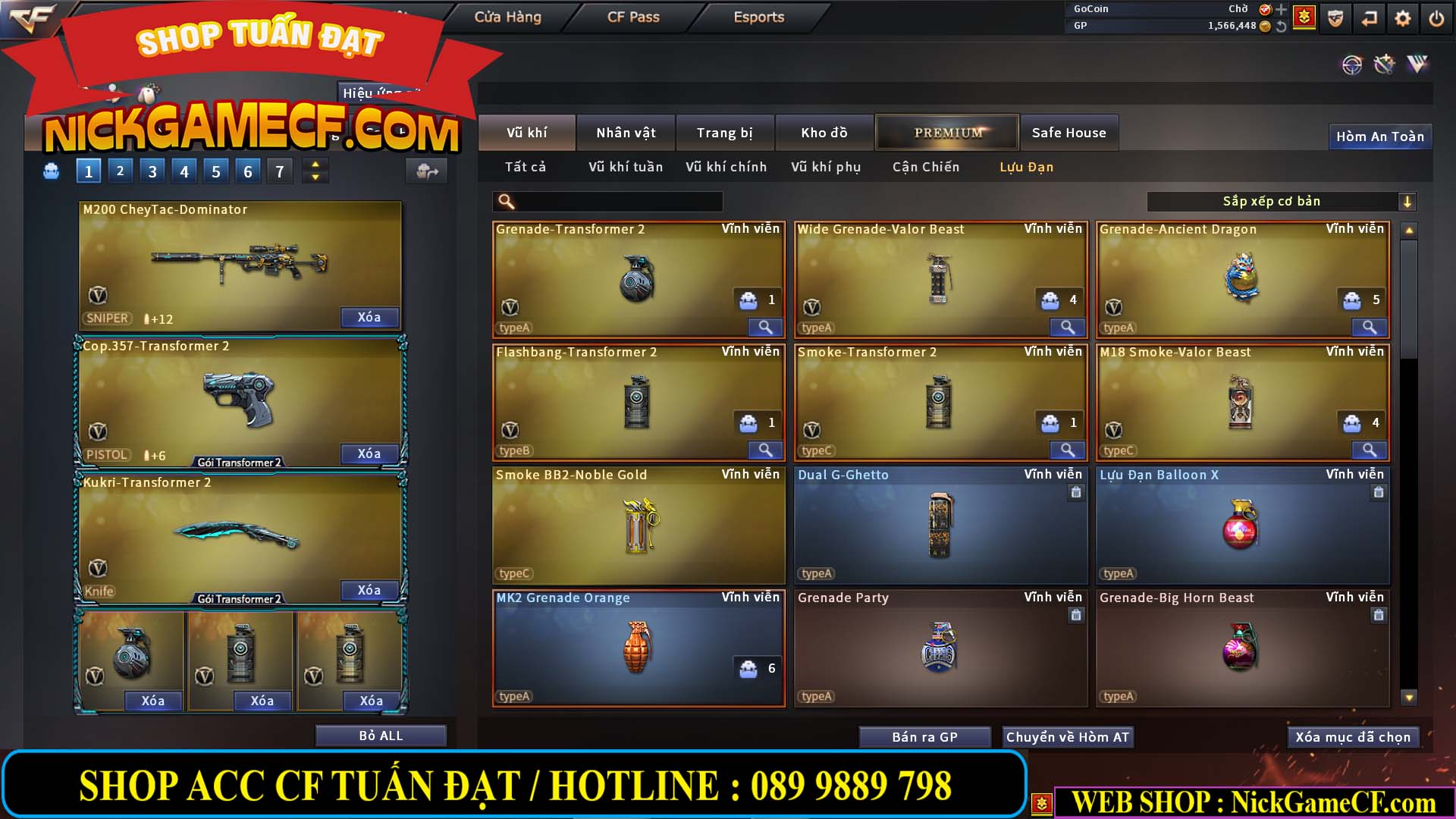 MÃ CF13080 - GIÁ : 3850K - CHIẾN C4 NÉT - 26 VIP - VIP5