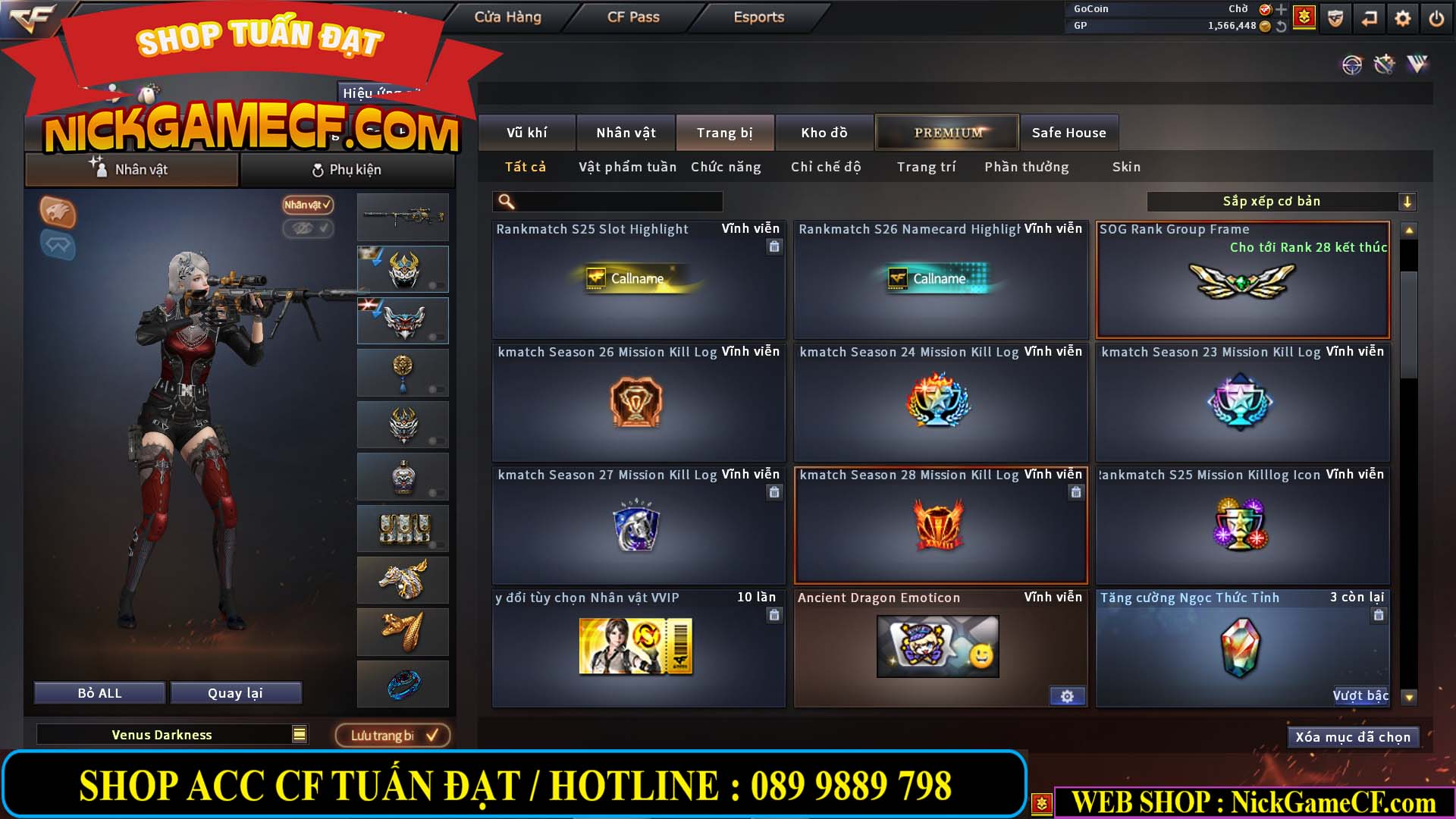 MÃ CF13080 - GIÁ : 3850K - CHIẾN C4 NÉT - 26 VIP - VIP5