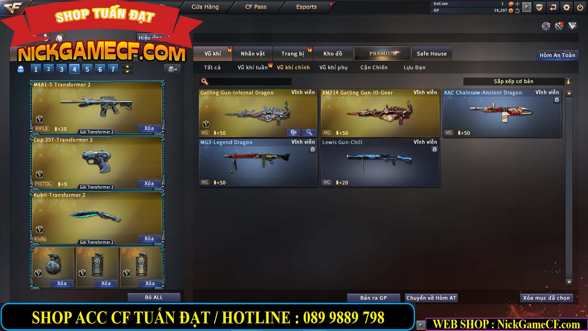 MÃ CF13082 - GIÁ : 10M5 - SIÊU PHẨM C4 - 62 VIP - VIP7