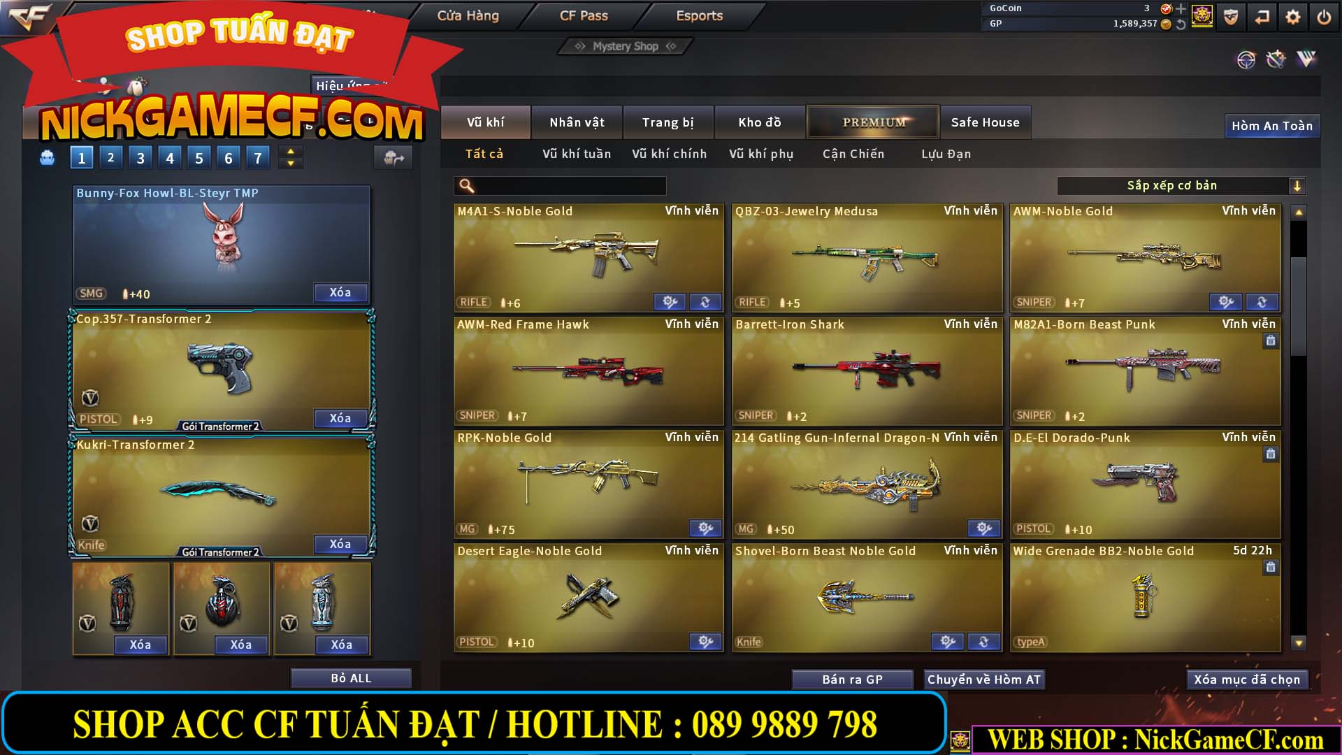 MÃ CF13083 - GIÁ : 6M2 - CHIẾN C4 - ZOM - 58 VIP - VIP5