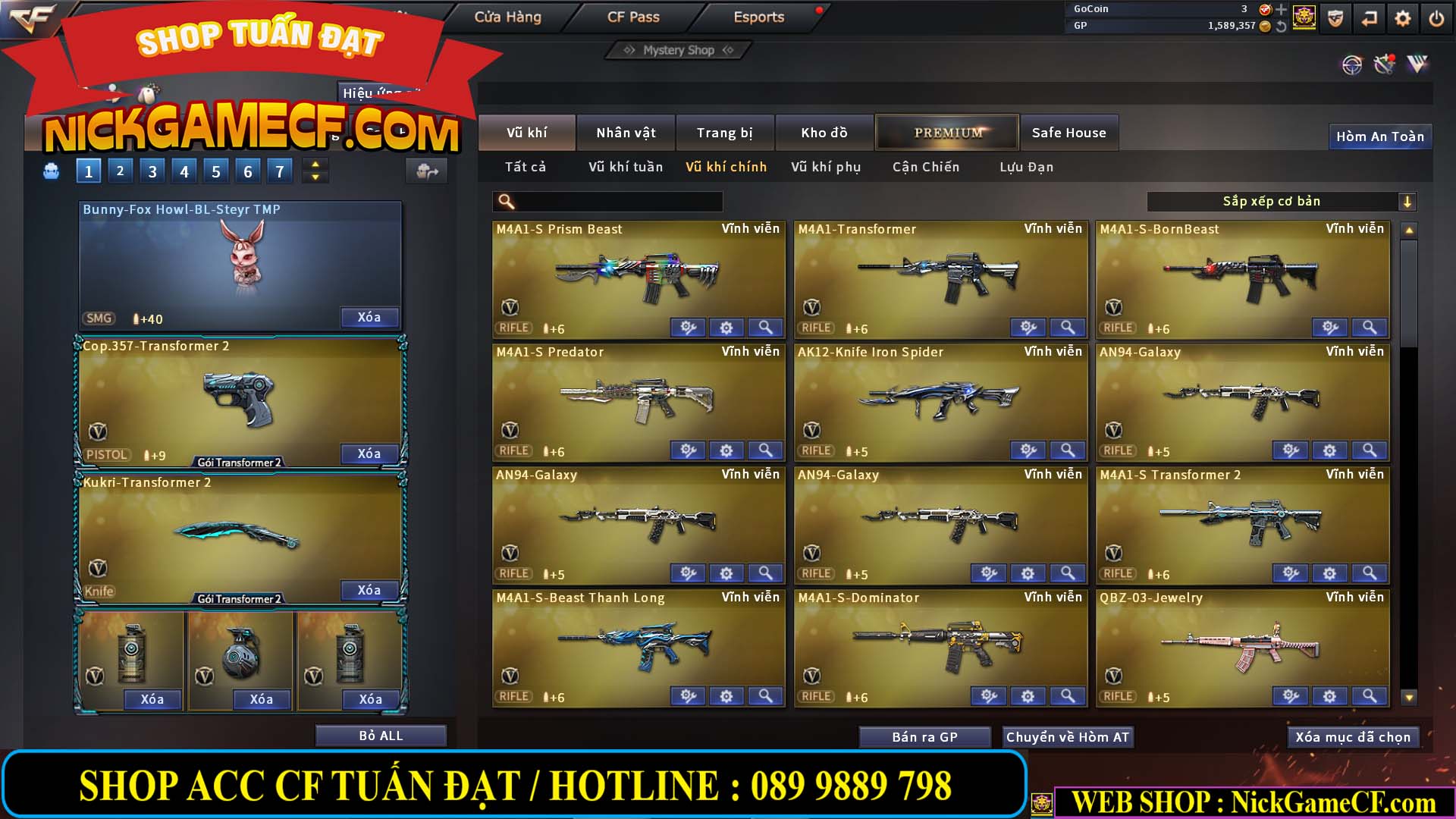 MÃ CF13083 - GIÁ : 6M2 - CHIẾN C4 - ZOM - 58 VIP - VIP5