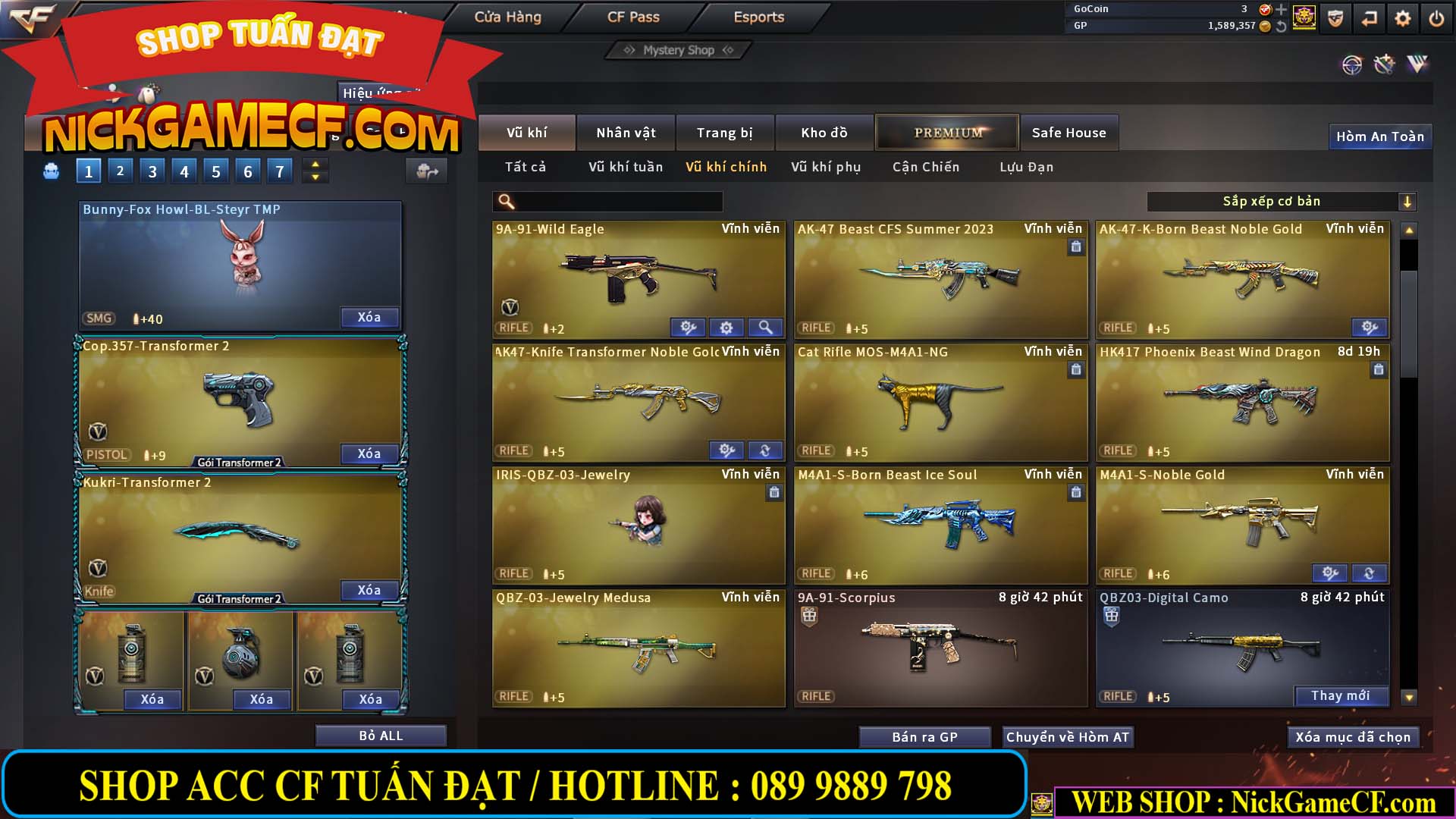 MÃ CF13083 - GIÁ : 6M2 - CHIẾN C4 - ZOM - 58 VIP - VIP5