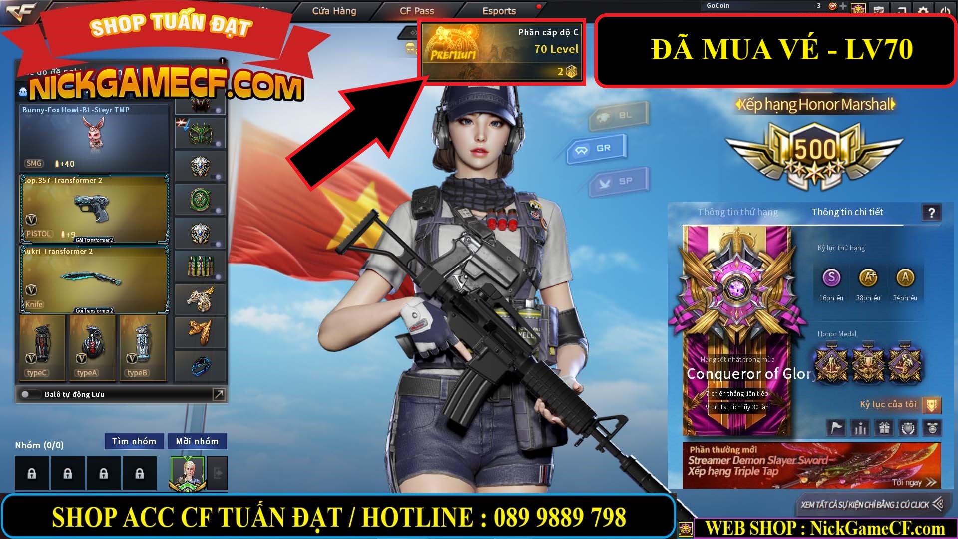 MÃ CF13083 - GIÁ : 6M2 - CHIẾN C4 - ZOM - 58 VIP - VIP5