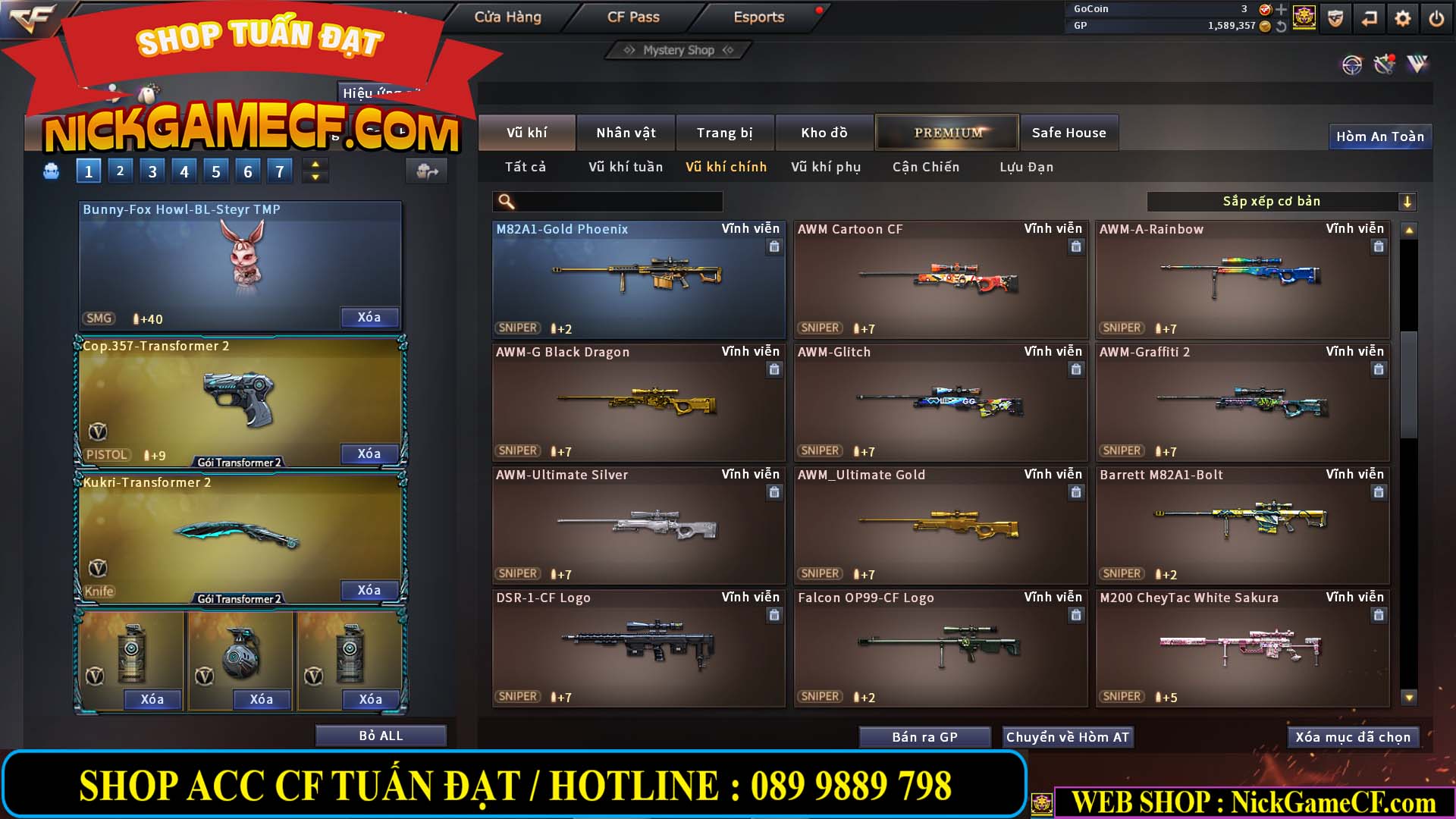 MÃ CF13083 - GIÁ : 6M2 - CHIẾN C4 - ZOM - 58 VIP - VIP5