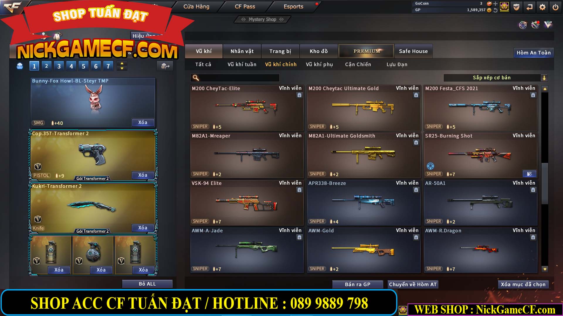 MÃ CF13083 - GIÁ : 6M2 - CHIẾN C4 - ZOM - 58 VIP - VIP5
