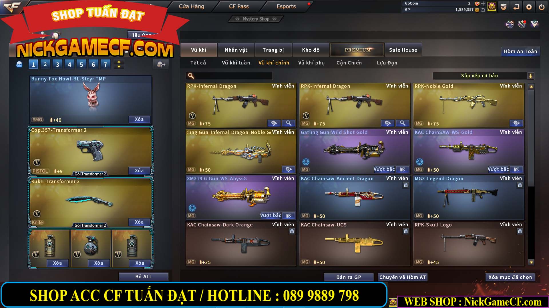 MÃ CF13083 - GIÁ : 6M2 - CHIẾN C4 - ZOM - 58 VIP - VIP5