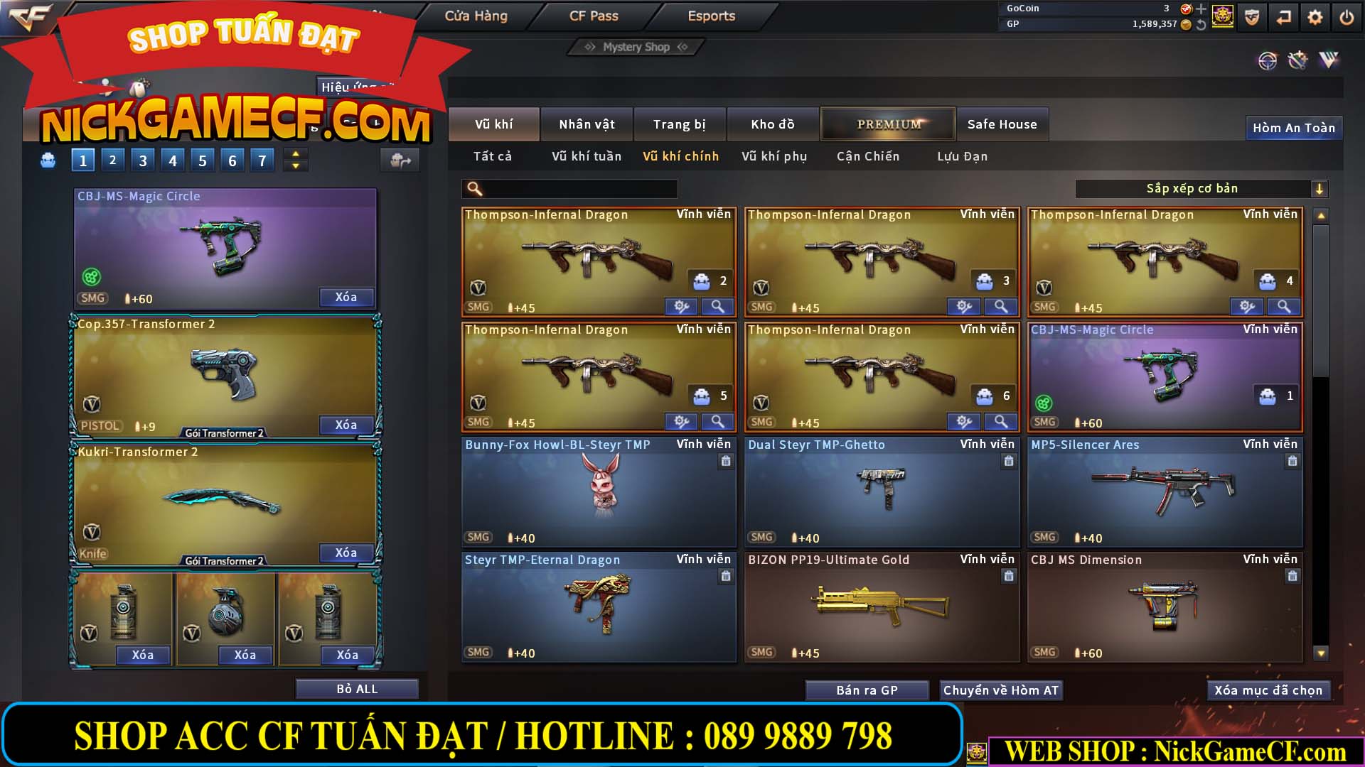 MÃ CF13083 - GIÁ : 6M2 - CHIẾN C4 - ZOM - 58 VIP - VIP5