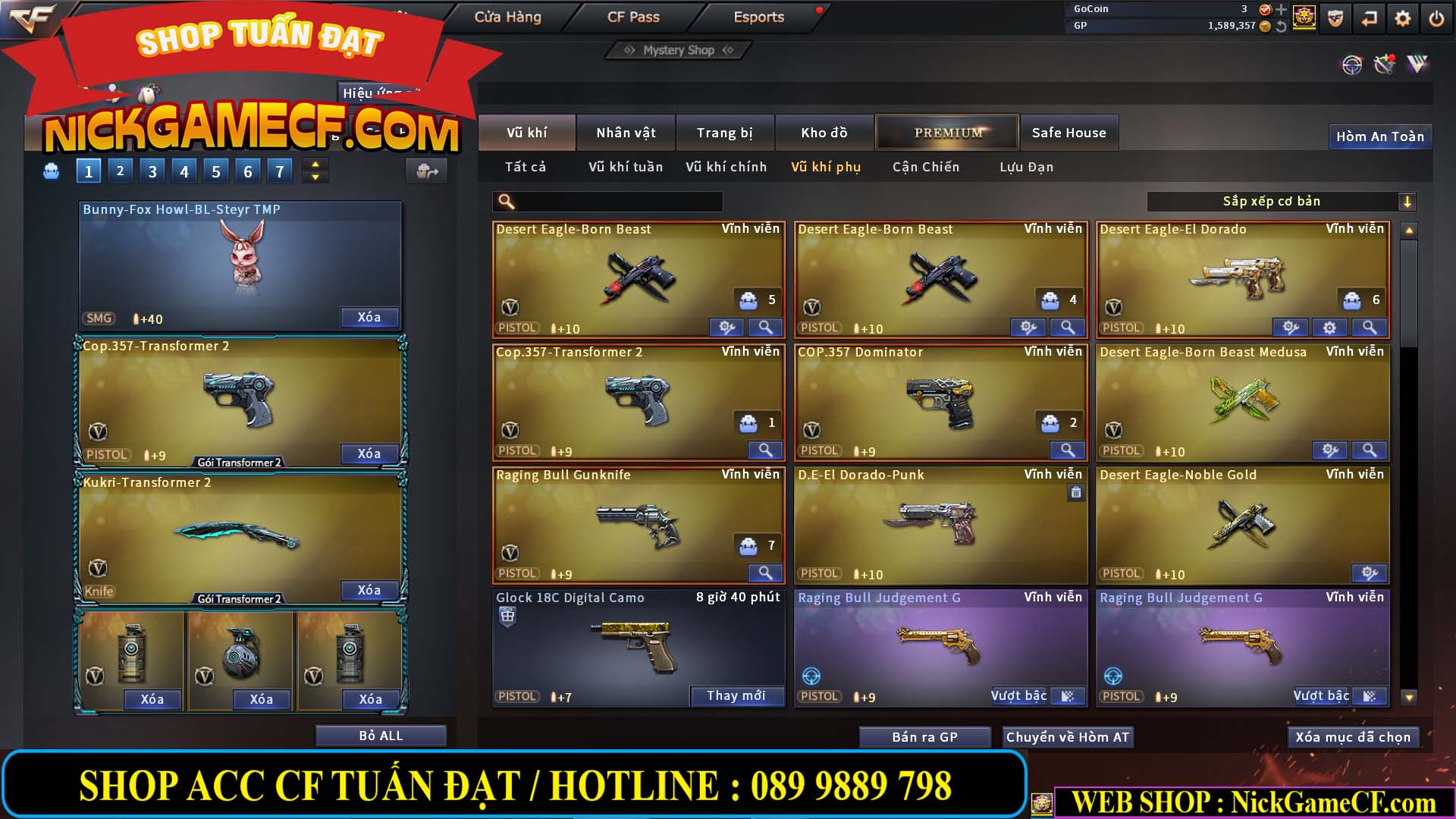 MÃ CF13083 - GIÁ : 6M2 - CHIẾN C4 - ZOM - 58 VIP - VIP5