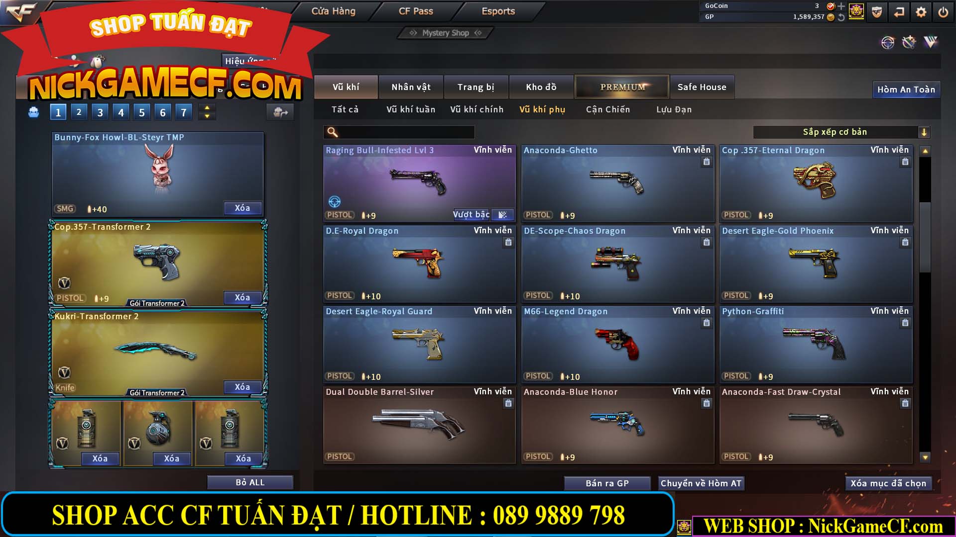 MÃ CF13083 - GIÁ : 6M2 - CHIẾN C4 - ZOM - 58 VIP - VIP5