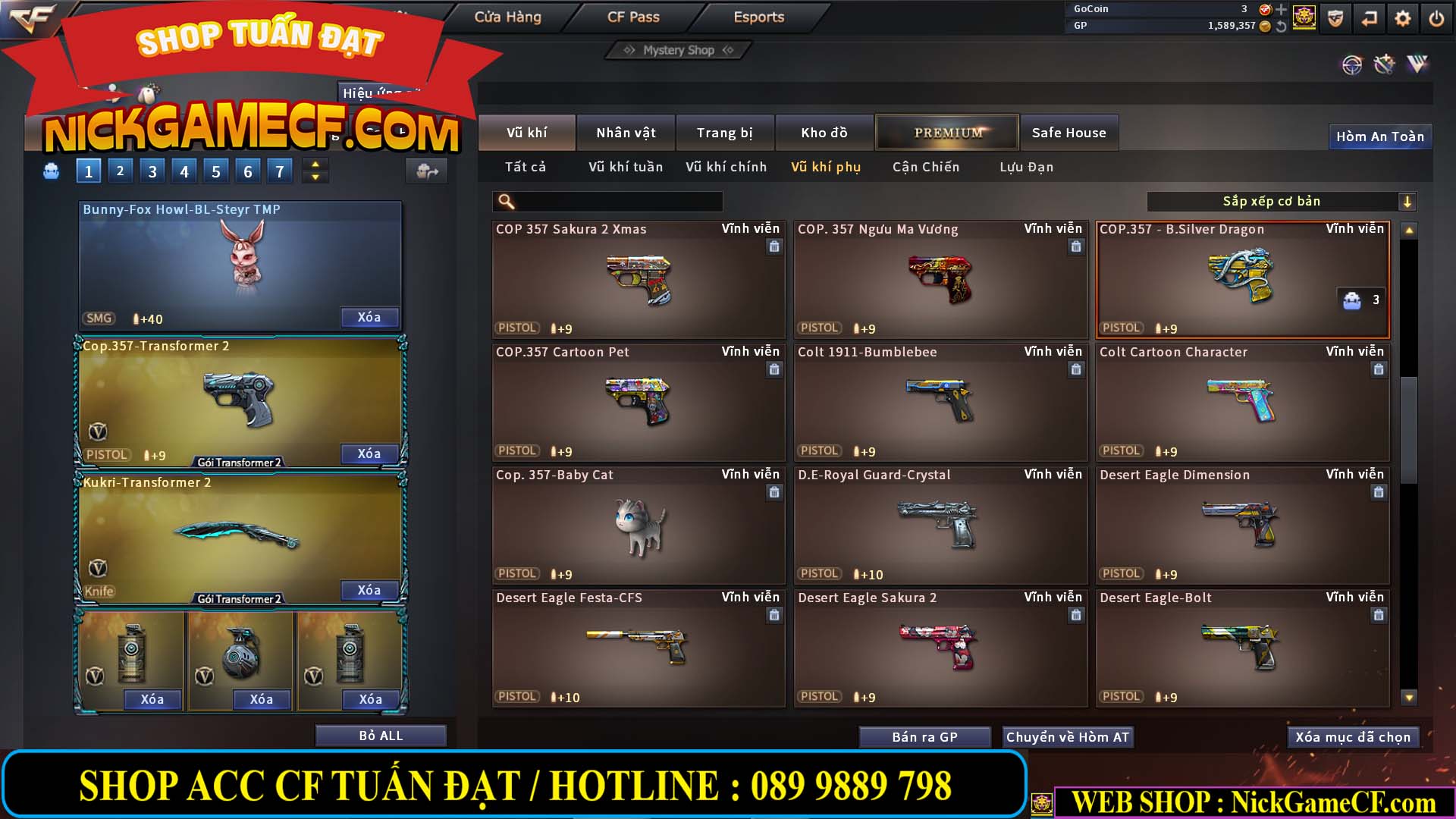 MÃ CF13083 - GIÁ : 6M2 - CHIẾN C4 - ZOM - 58 VIP - VIP5