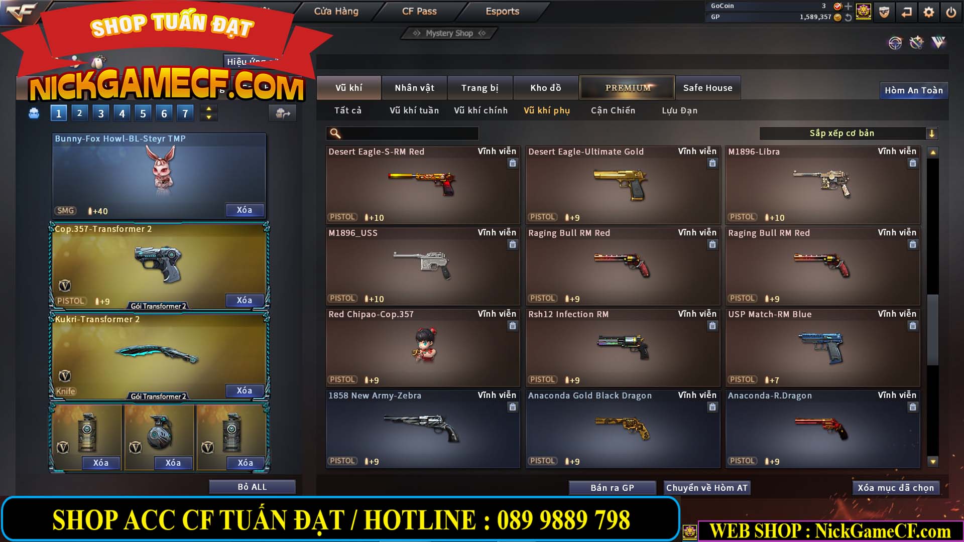 MÃ CF13083 - GIÁ : 6M2 - CHIẾN C4 - ZOM - 58 VIP - VIP5