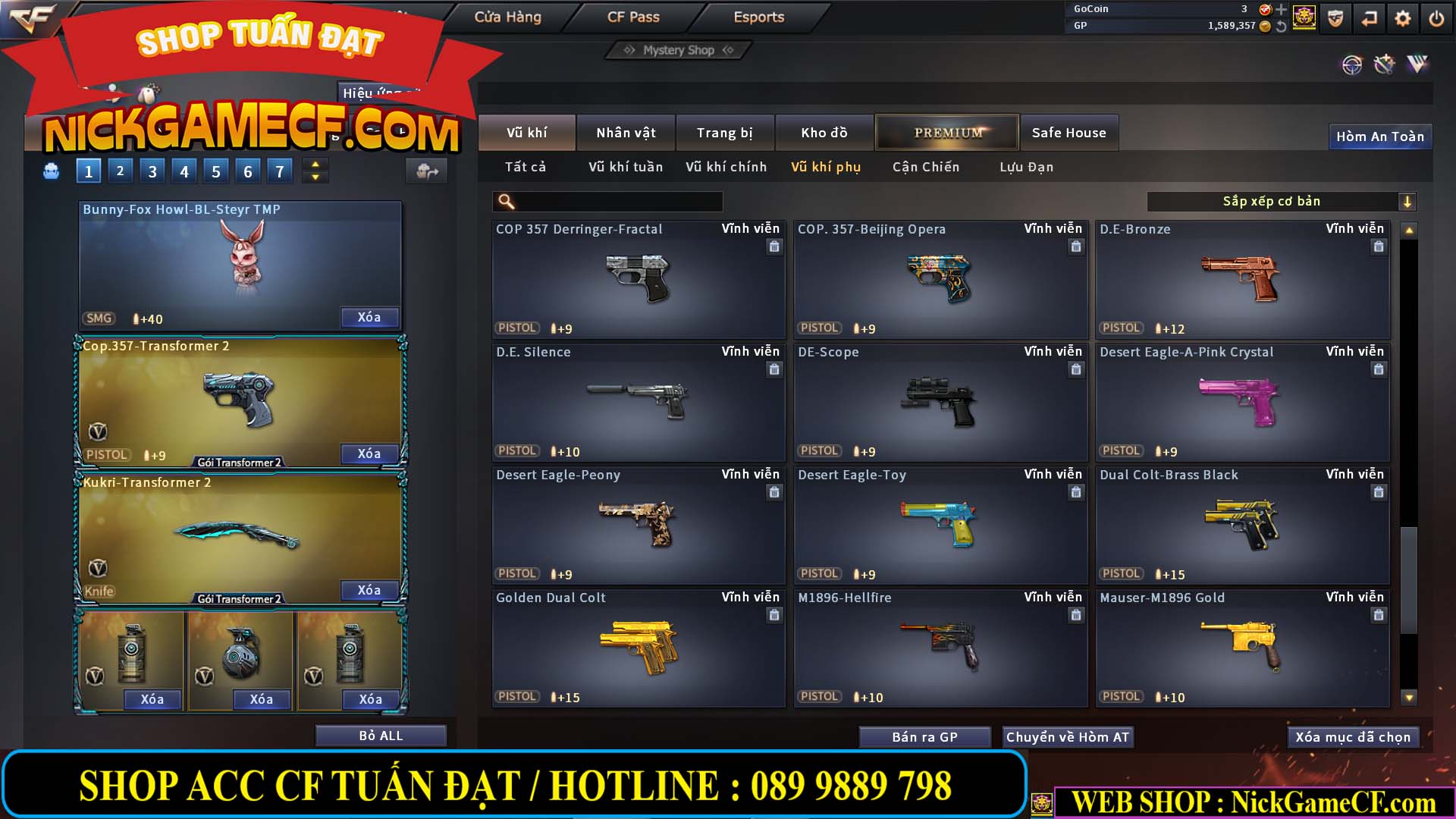 MÃ CF13083 - GIÁ : 6M2 - CHIẾN C4 - ZOM - 58 VIP - VIP5