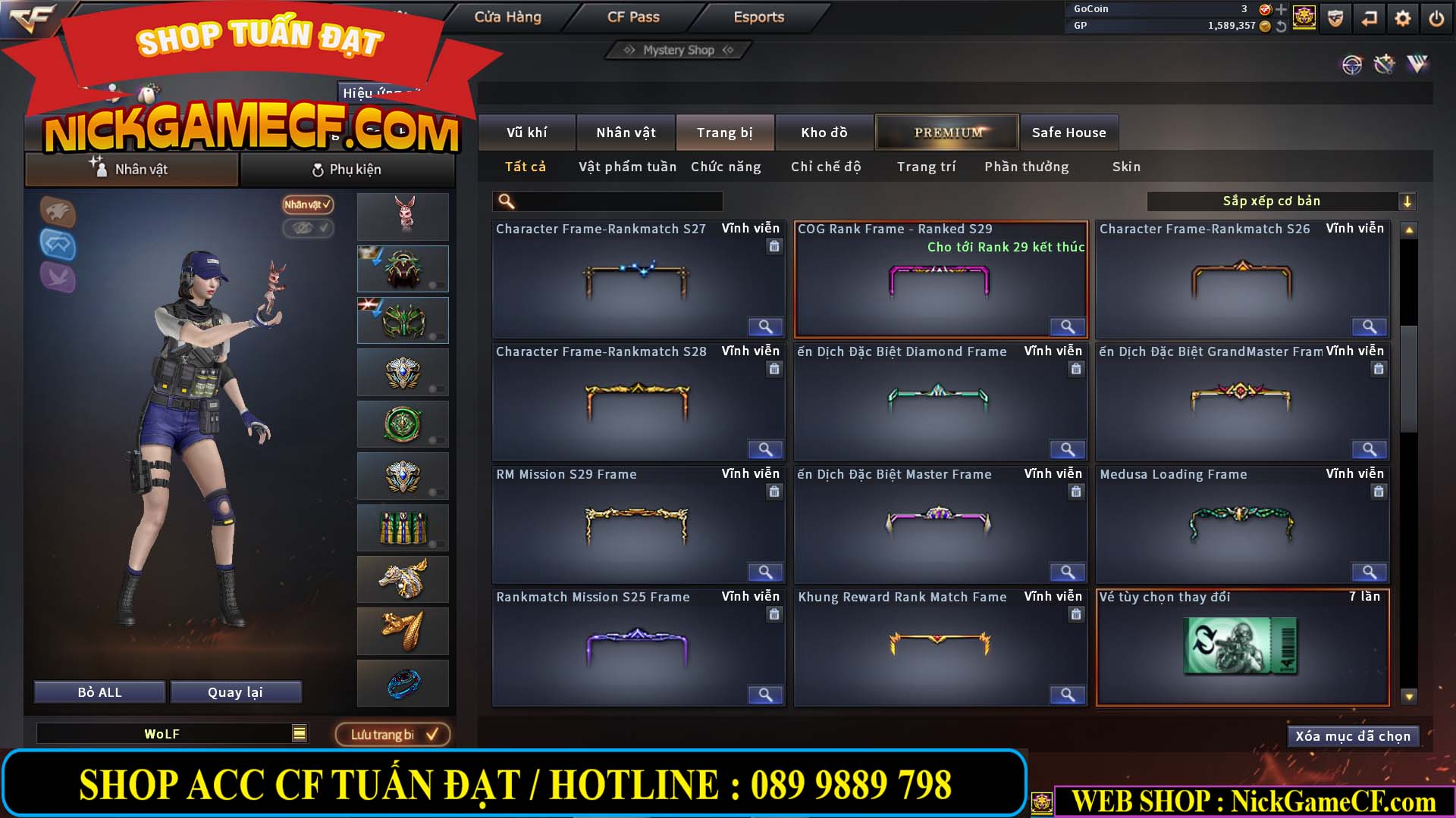 MÃ CF13083 - GIÁ : 6M2 - CHIẾN C4 - ZOM - 58 VIP - VIP5