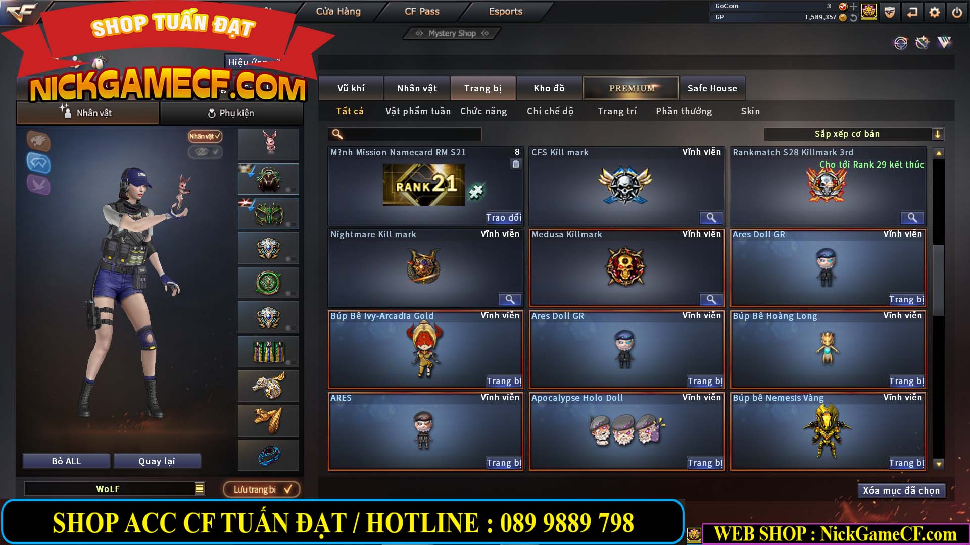 MÃ CF13083 - GIÁ : 6M2 - CHIẾN C4 - ZOM - 58 VIP - VIP5