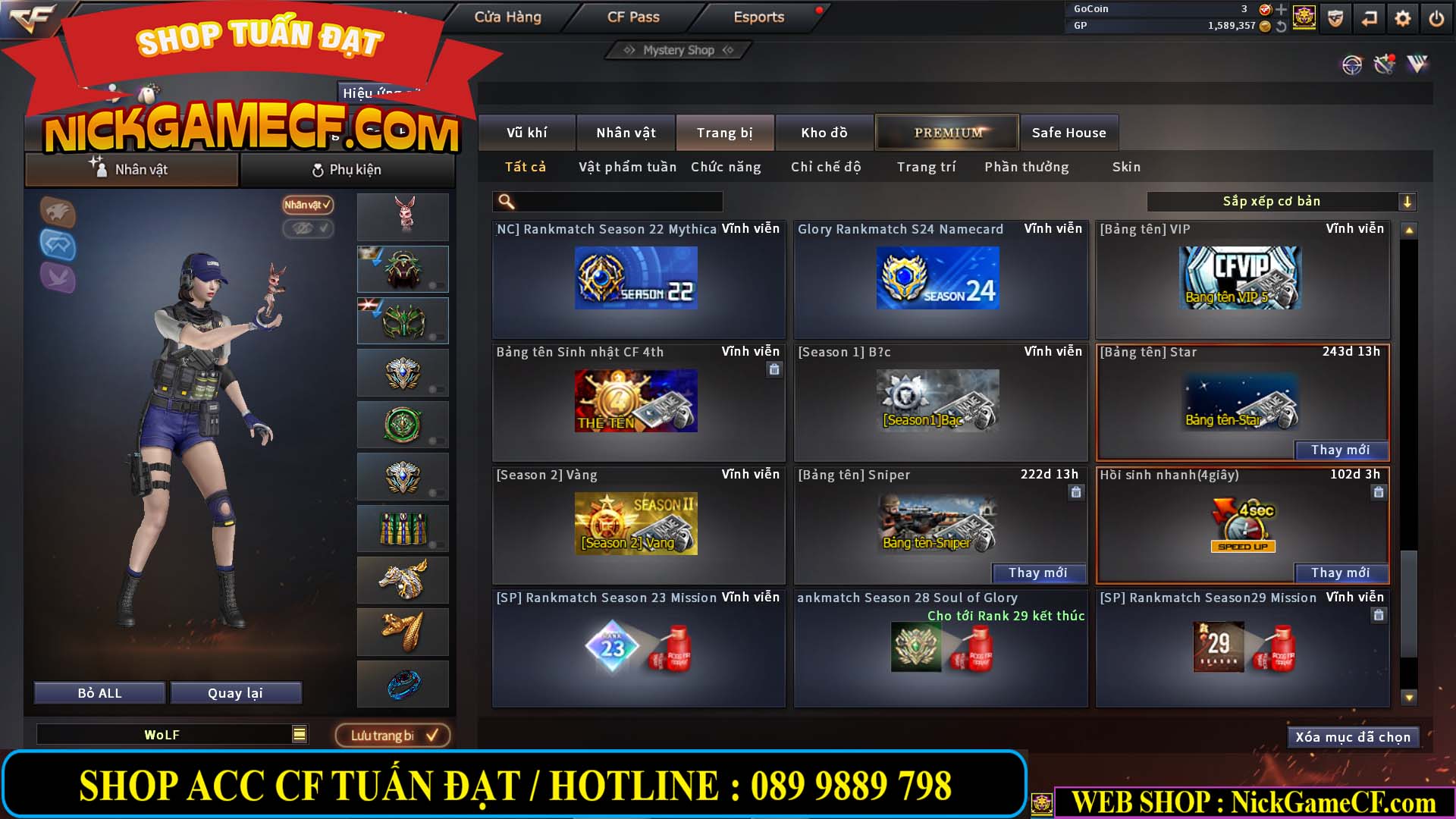 MÃ CF13083 - GIÁ : 6M2 - CHIẾN C4 - ZOM - 58 VIP - VIP5