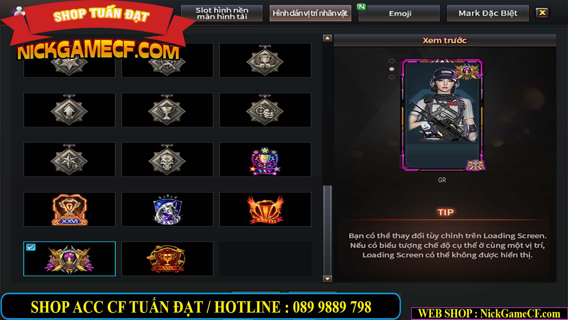 MÃ CF13083 - GIÁ : 6M2 - CHIẾN C4 - ZOM - 58 VIP - VIP5