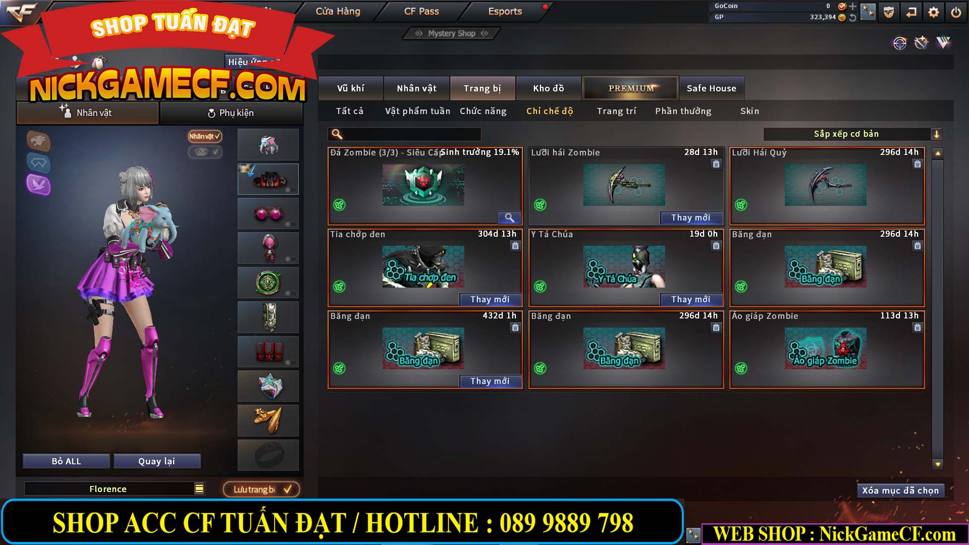 MÃ CF13087 - GIÁ : 4350K - CHIẾN ZOM SIÊU HÓT AE ƠI - VIP5